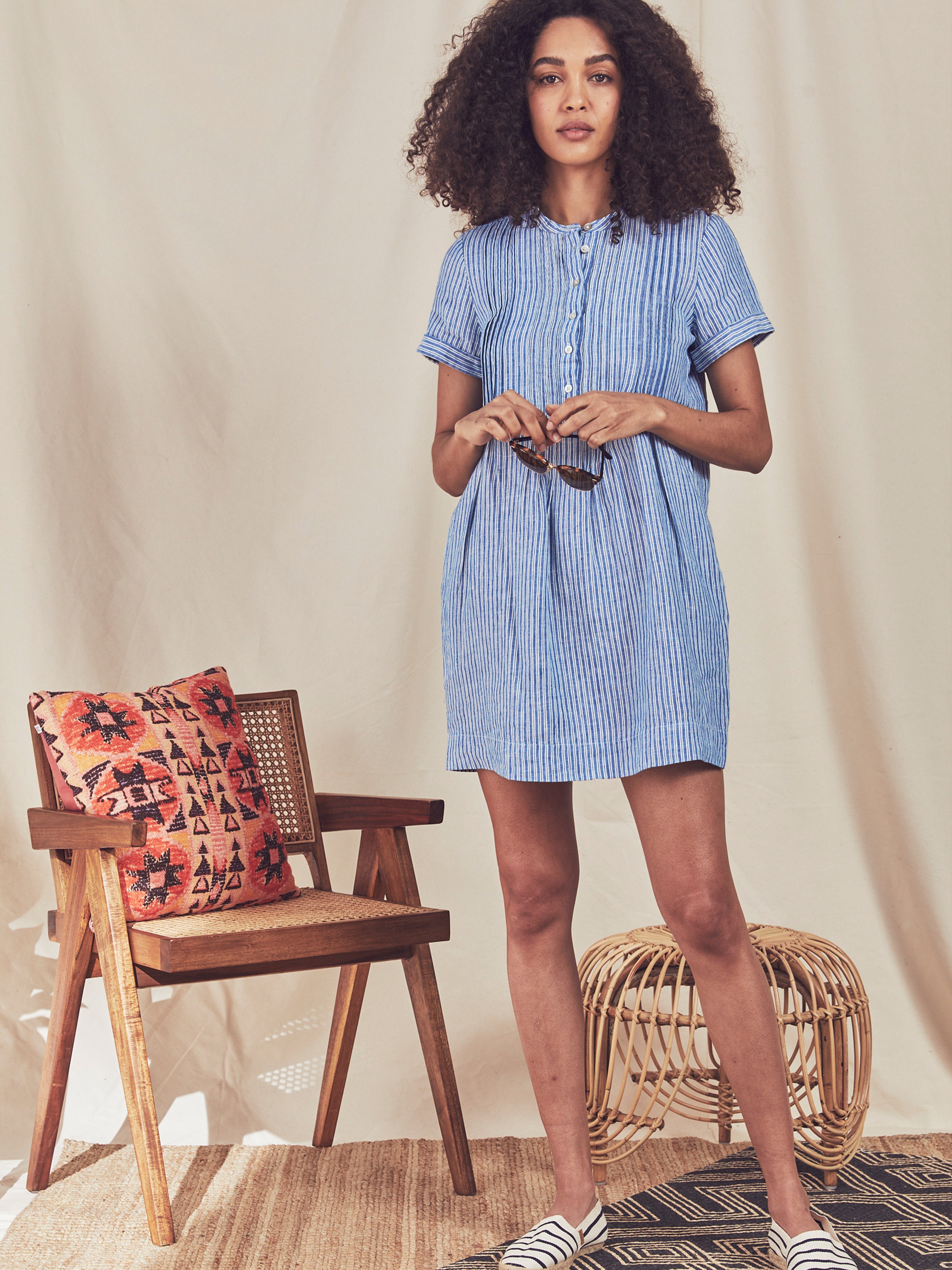 Gemina Dress - Railroad Stripe