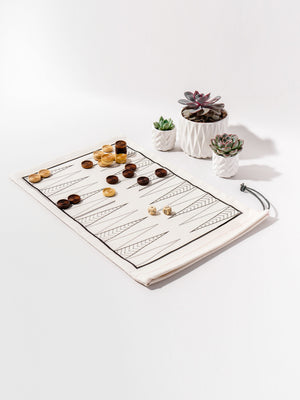 A Summer Shop Backgammon Bag - Natural