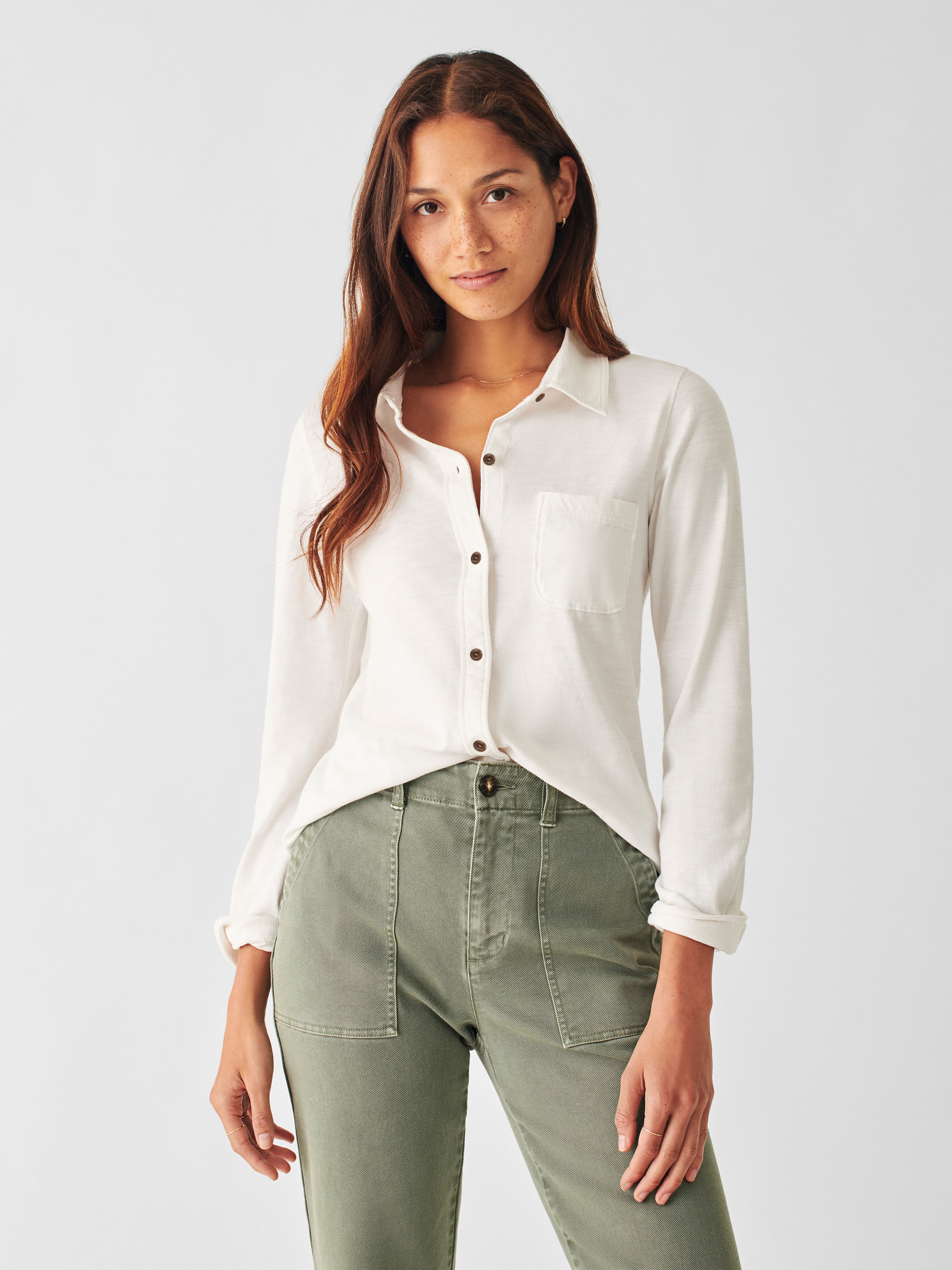 Sunwashed Knit Shirt - White