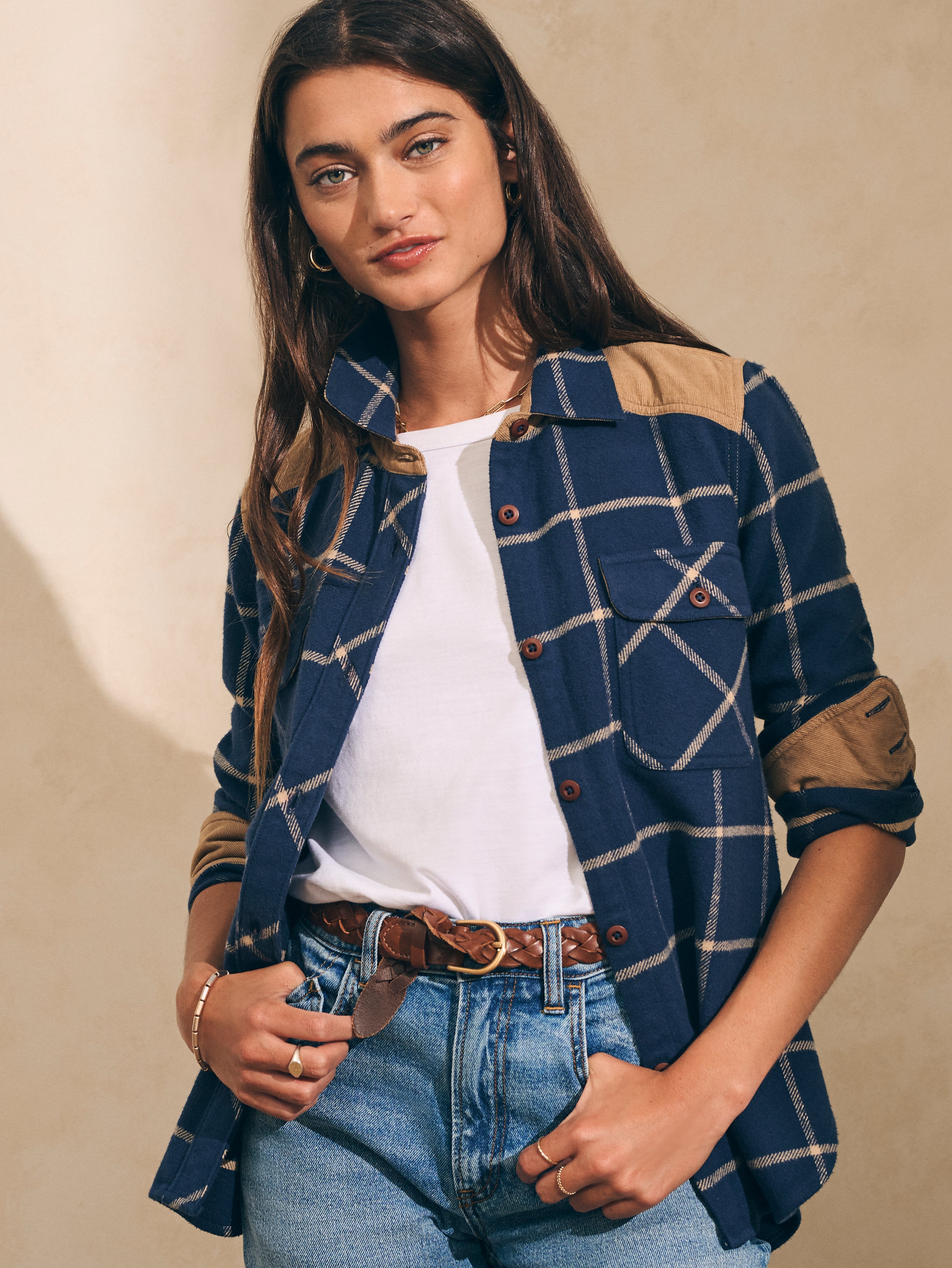 Daly Shirt - Navy Olivia Plaid