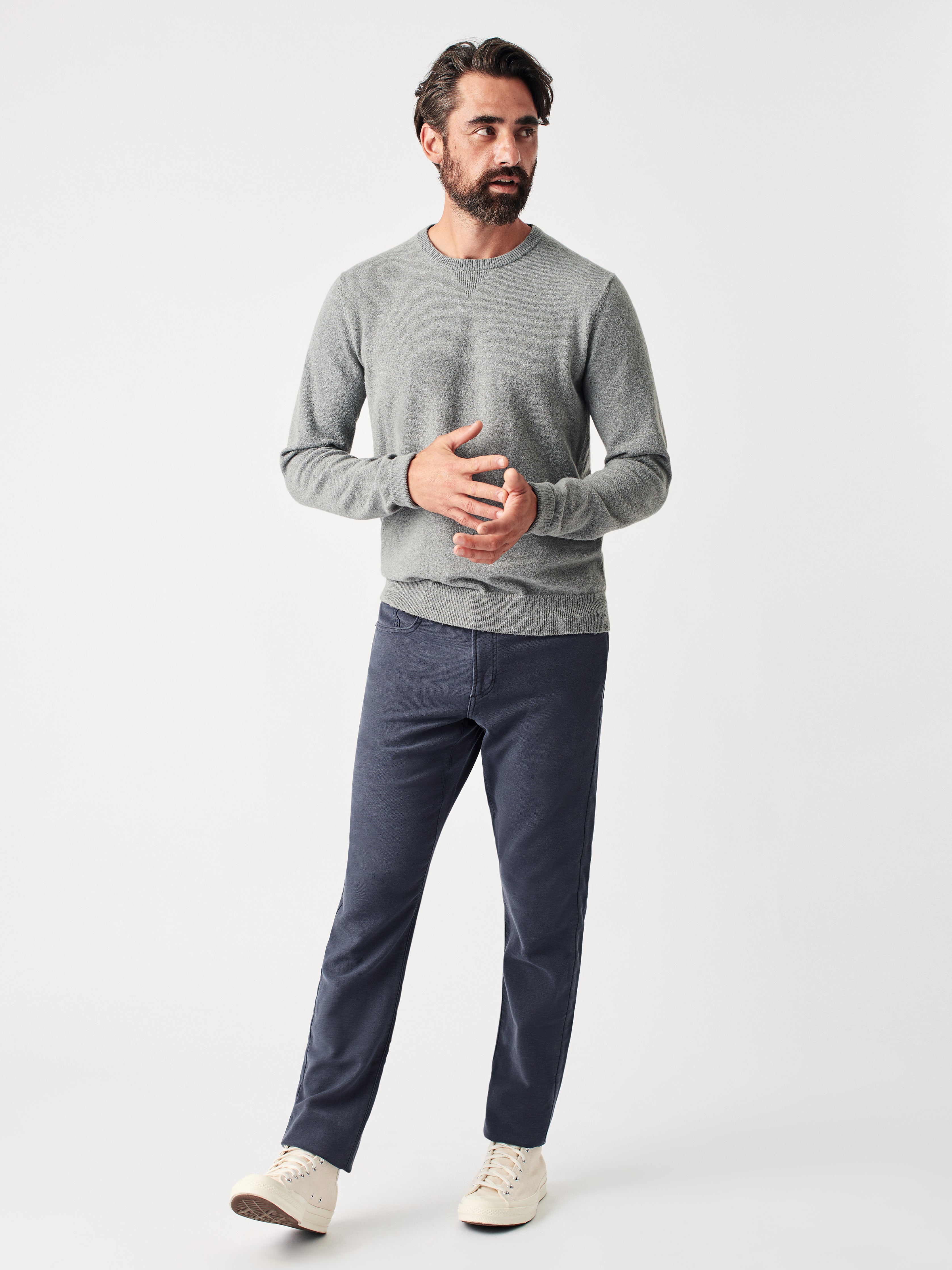 Stretch Terry 5-Pocket (30" Inseam) - Navy