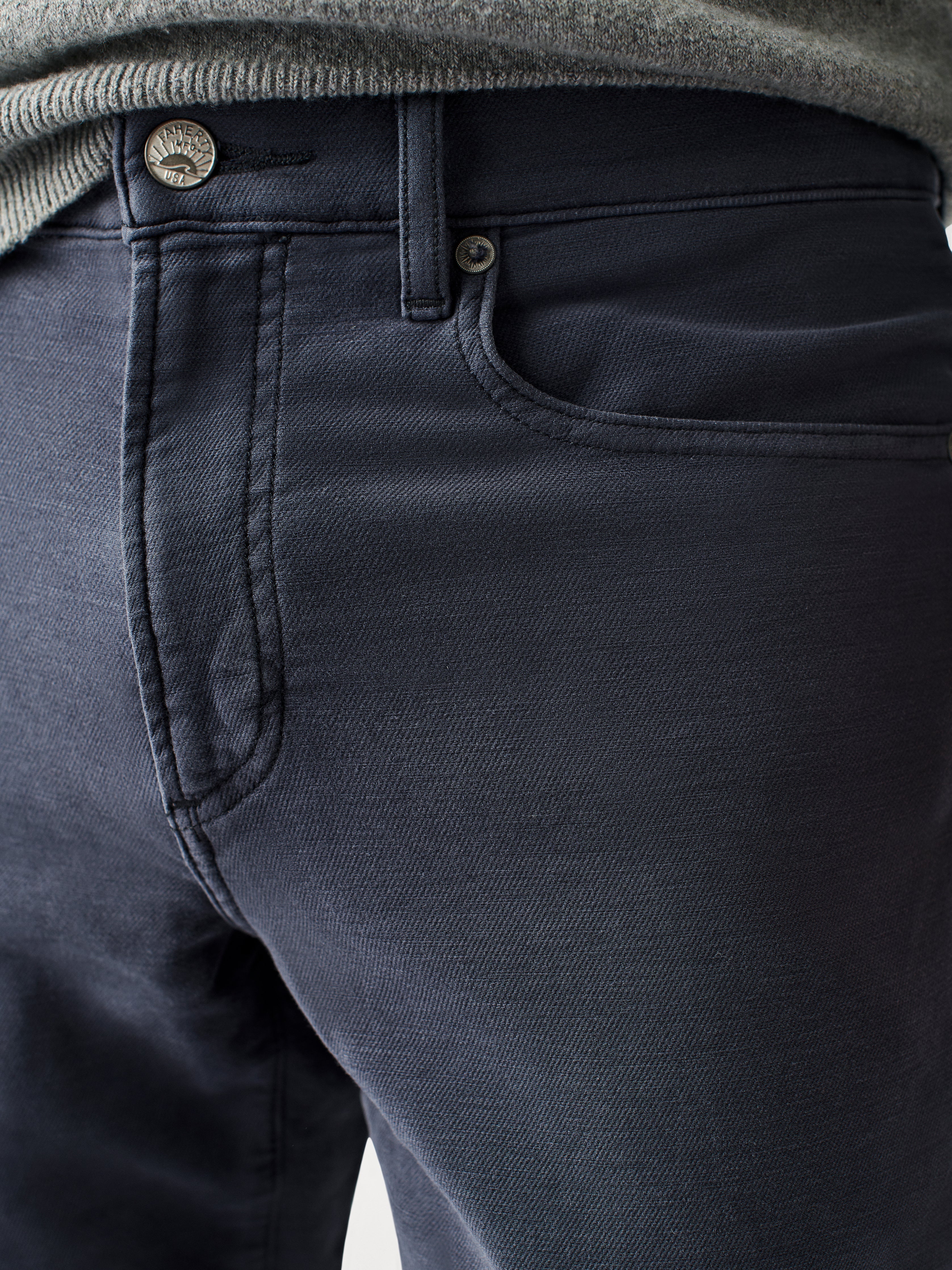 Stretch Terry 5-Pocket (30" Inseam) - Navy