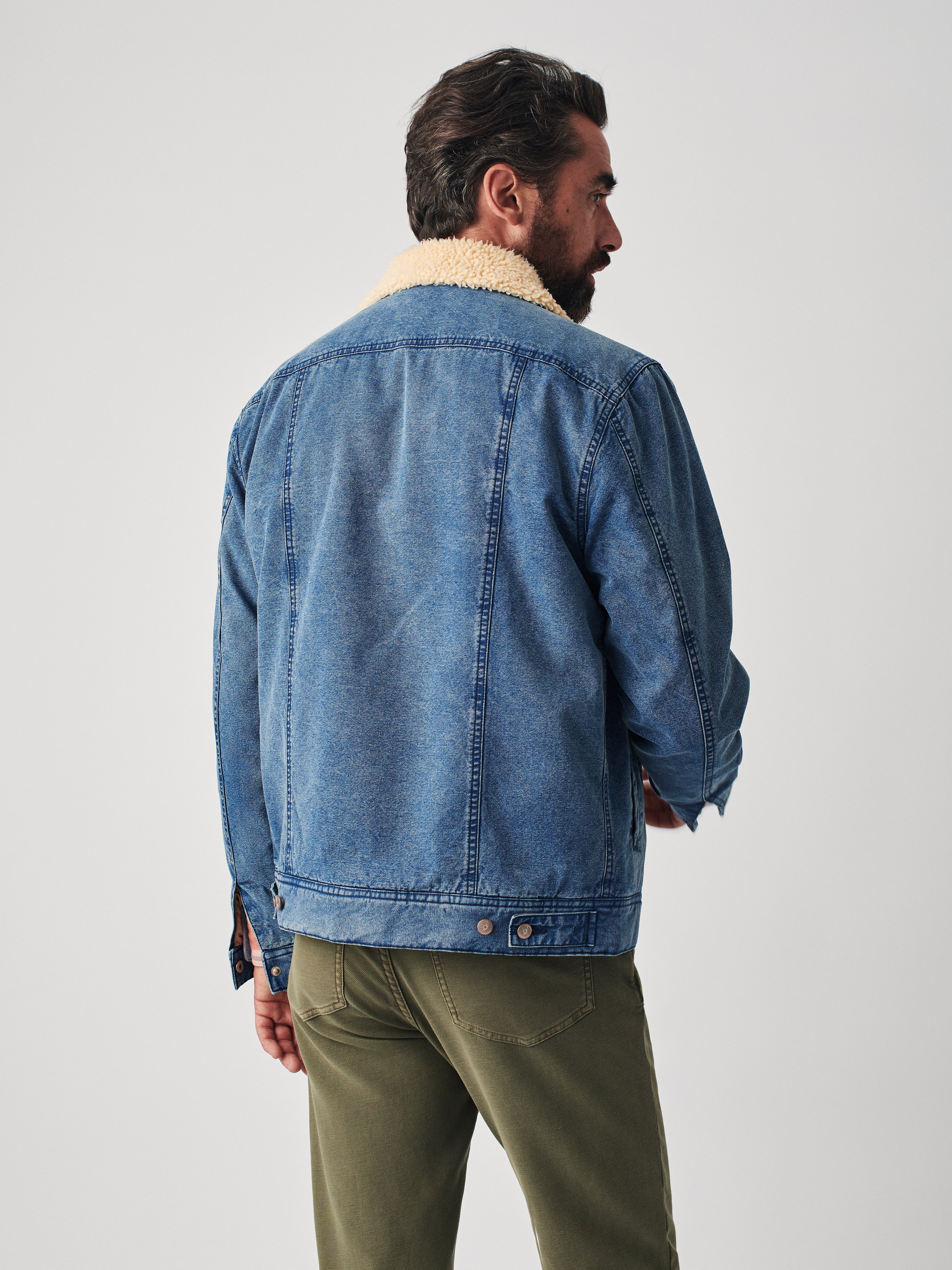 Indigo High Pile Fleece Timberline Trucker Jacket - Vintage Indigo