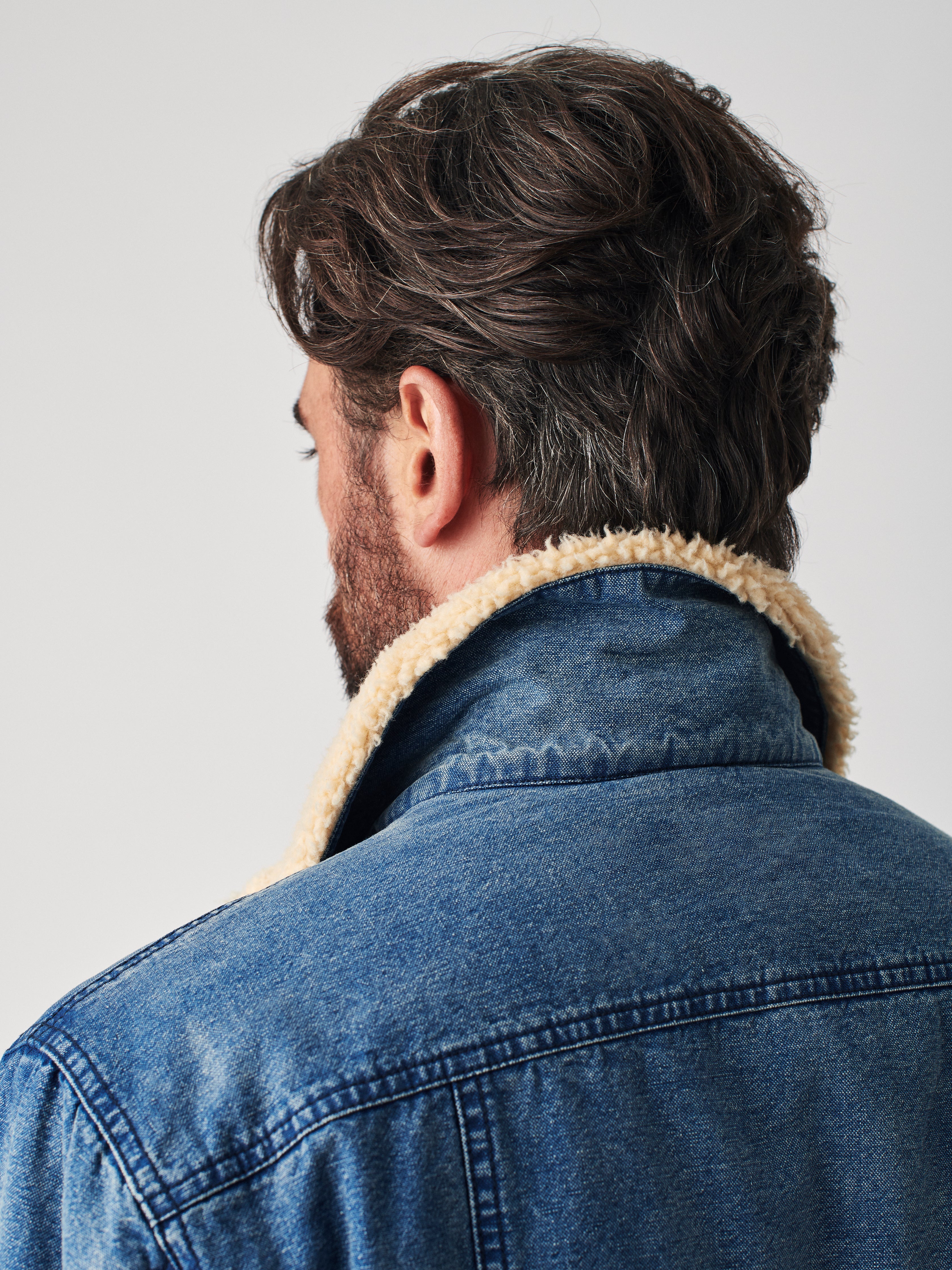 Indigo High Pile Fleece Timberline Trucker Jacket - Vintage Indigo