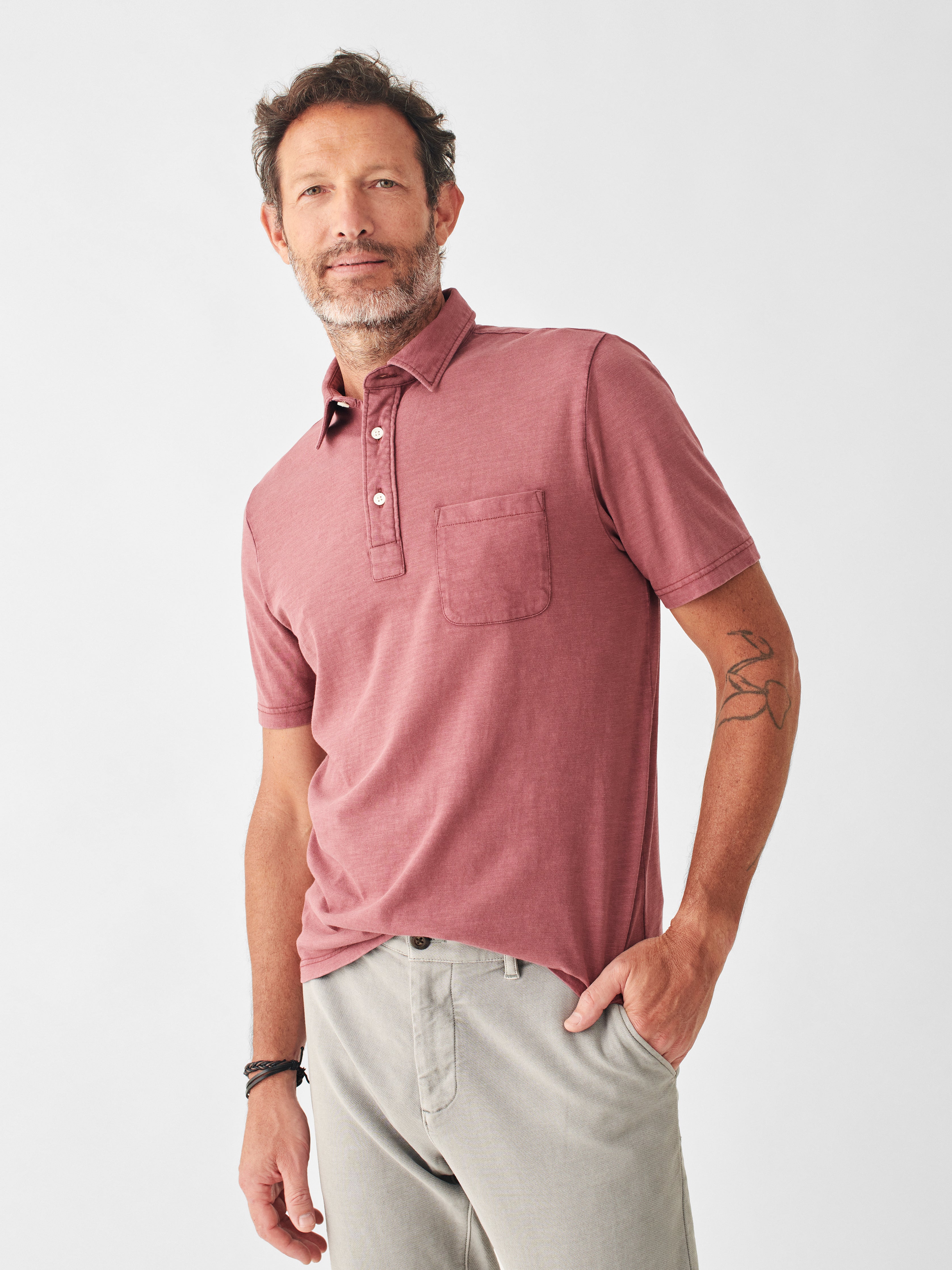 Sunwashed Polo - Plum Wine