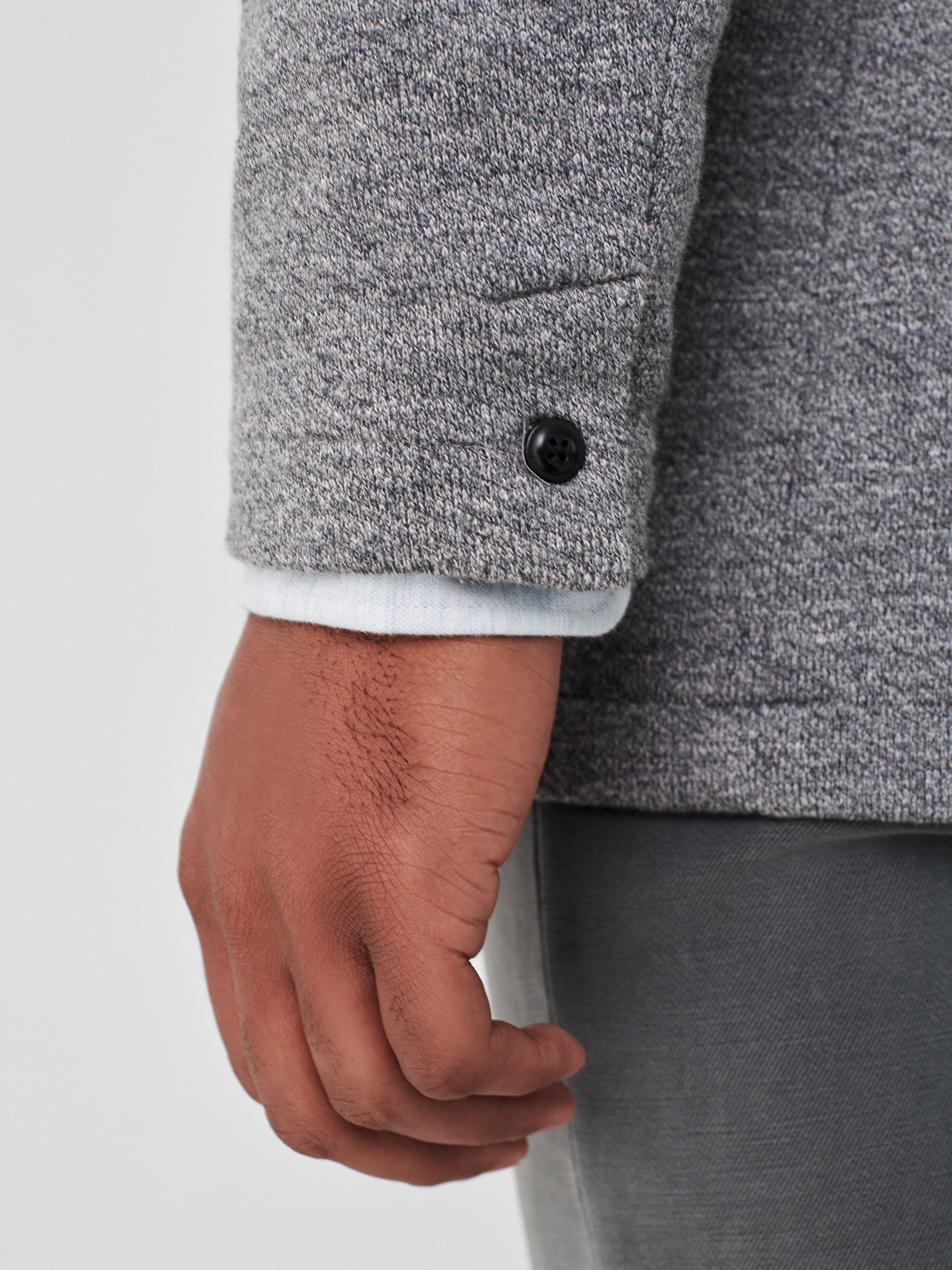 Inlet Knit Blazer - Medium Grey Melange