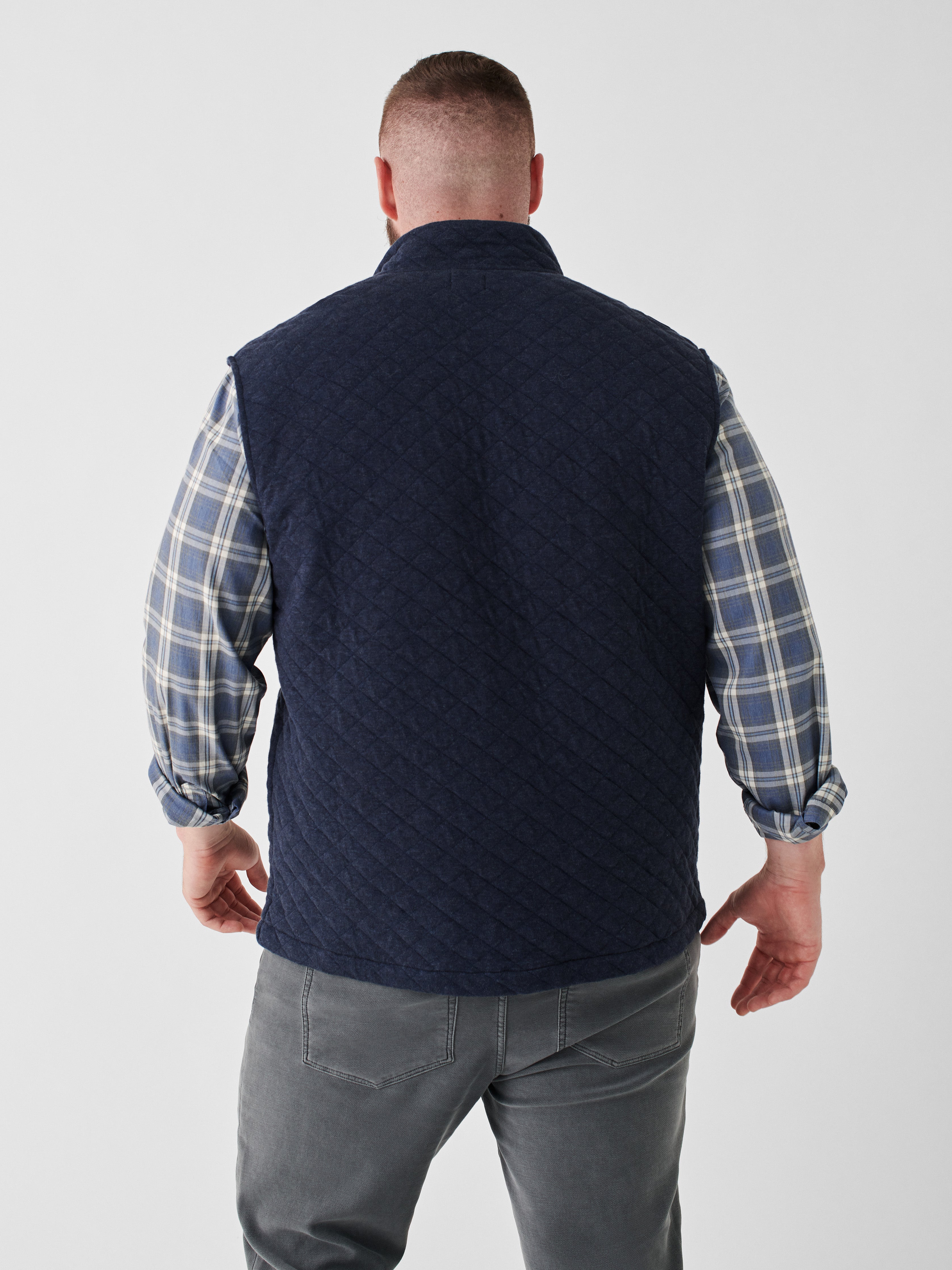 Epic Quilted Fleece Vest - Navy Melange