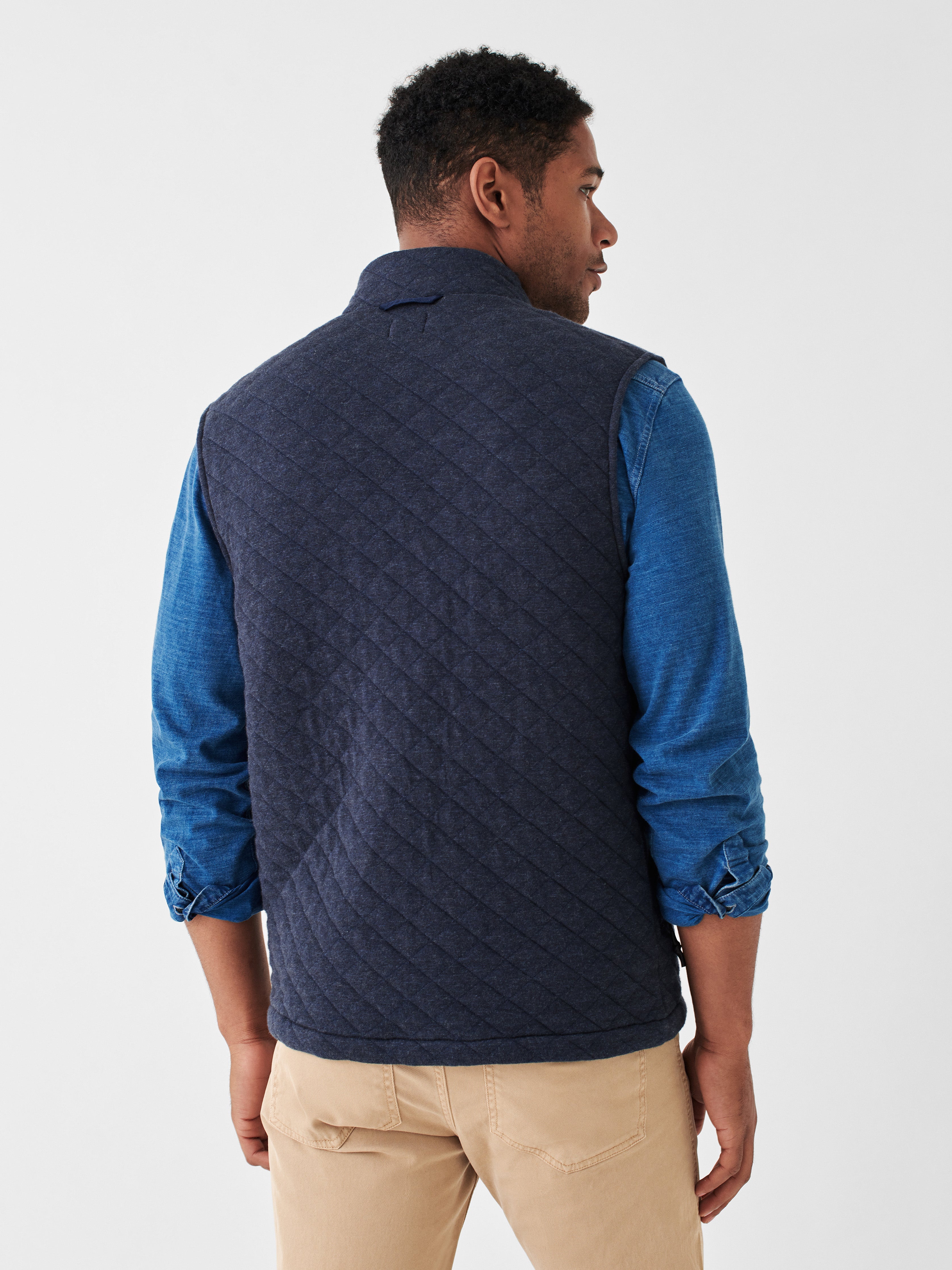 Epic Quilted Fleece Vest - Navy Melange