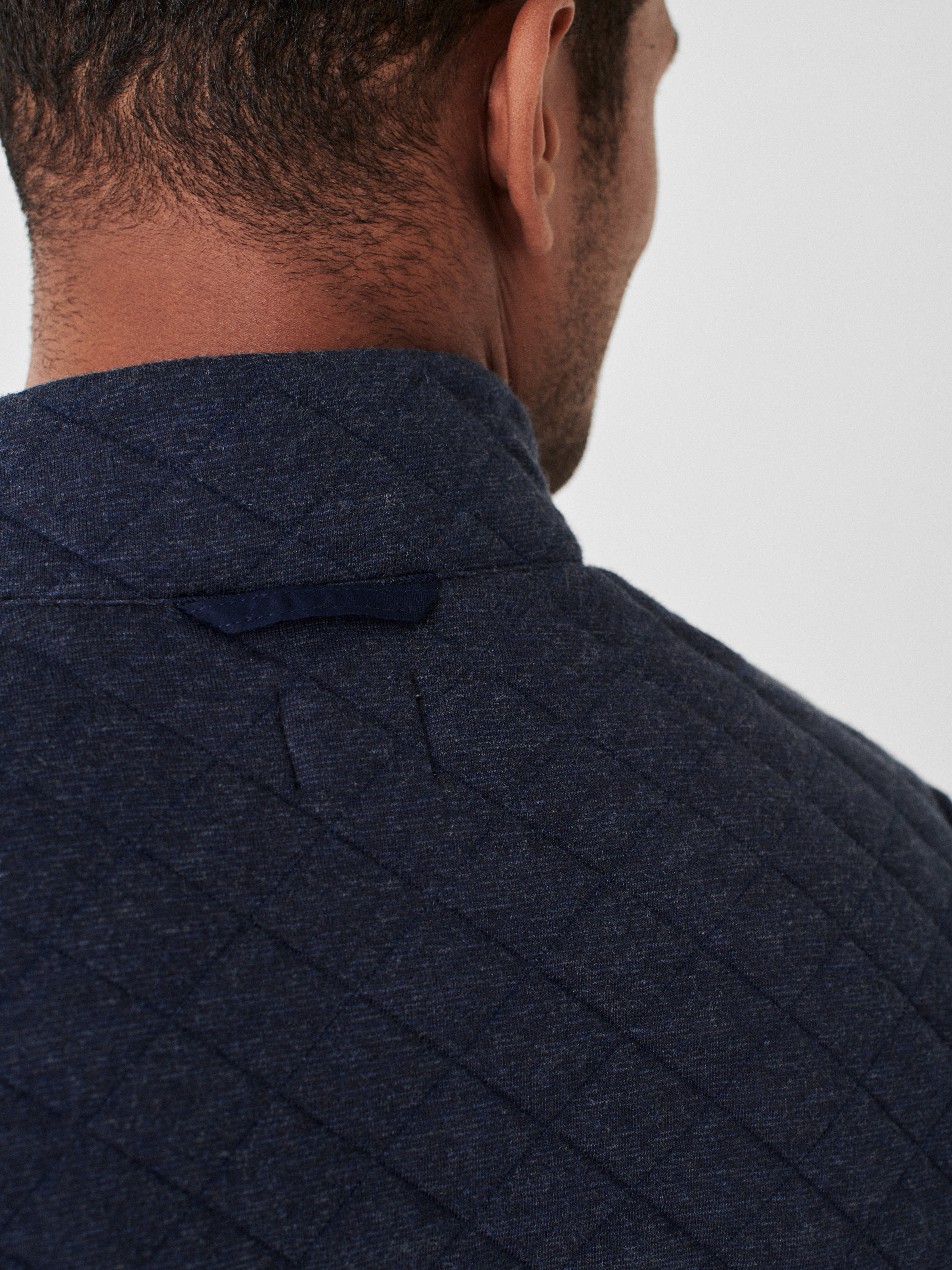 Epic Quilted Fleece Vest - Navy Melange