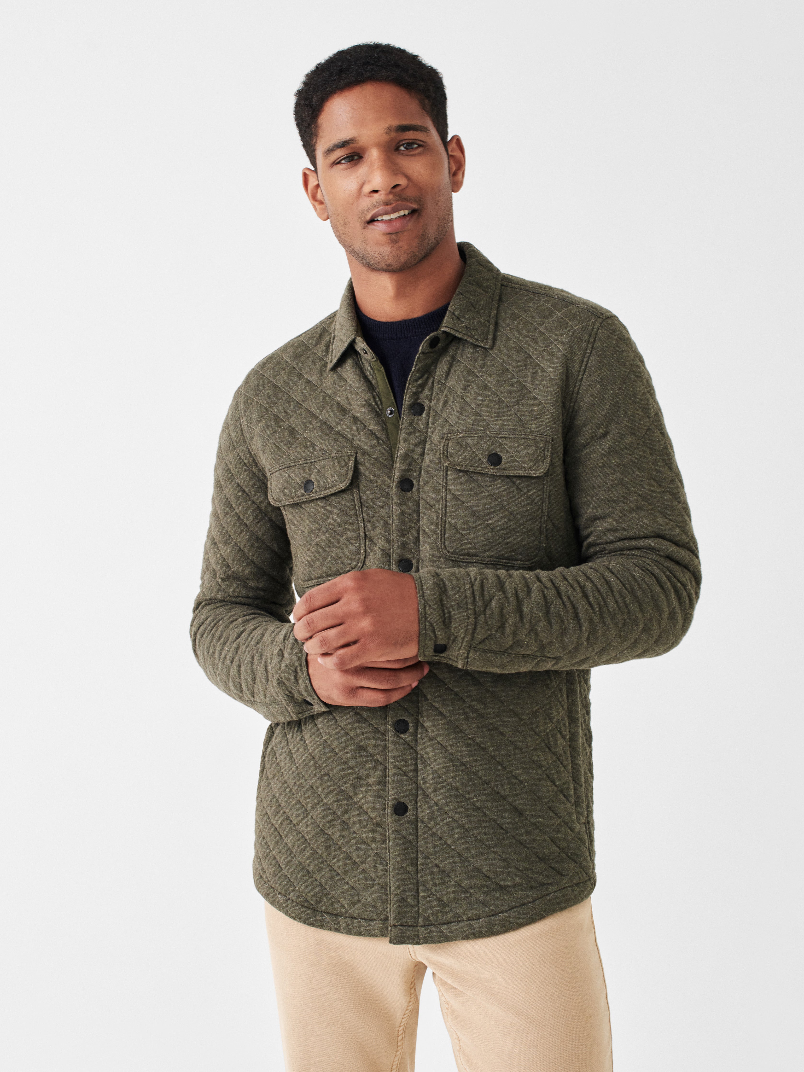 *SEPT* Epic Quilted Fleece CPO - Olive Melange