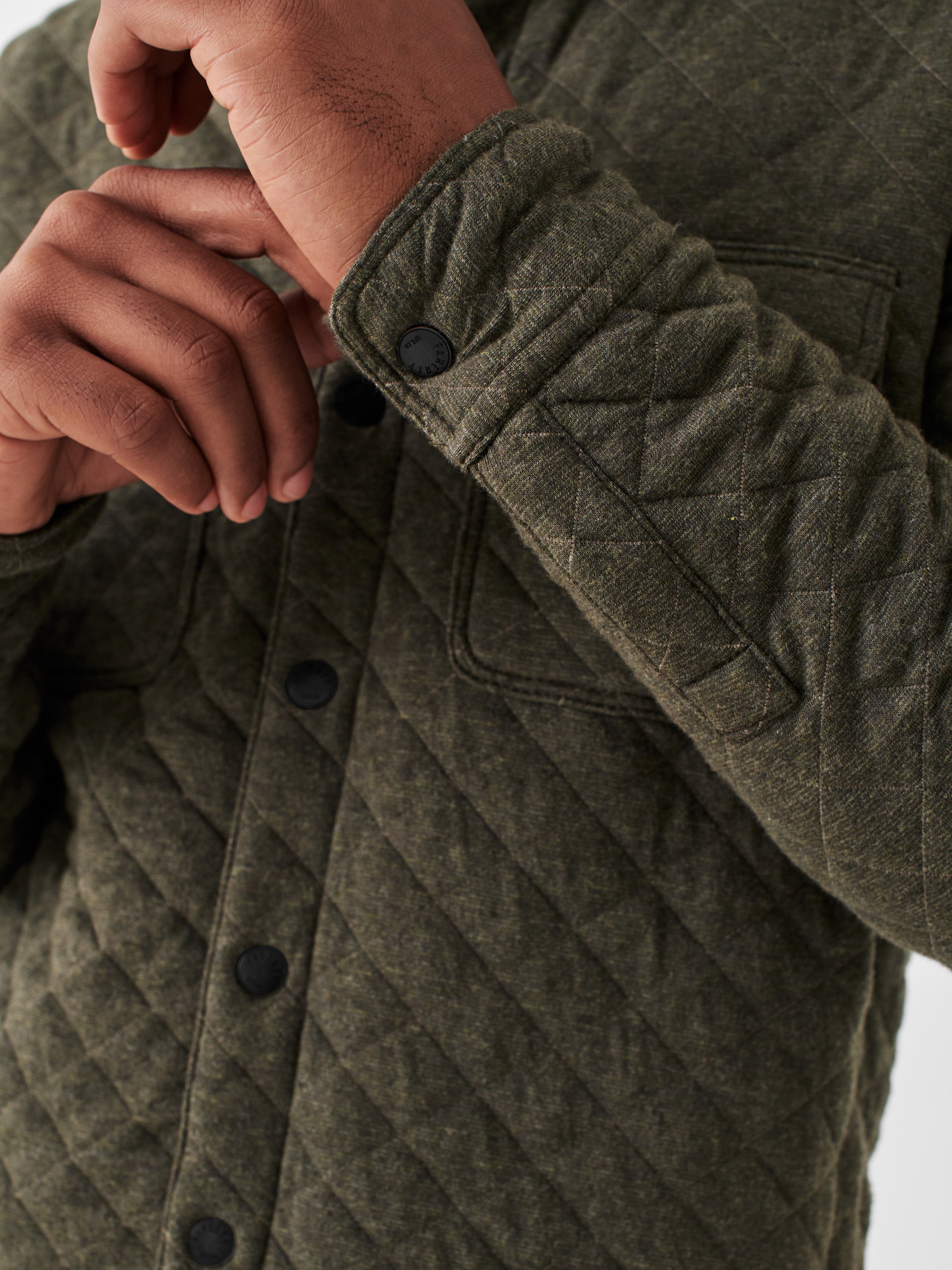 *SEPT* Epic Quilted Fleece CPO - Olive Melange