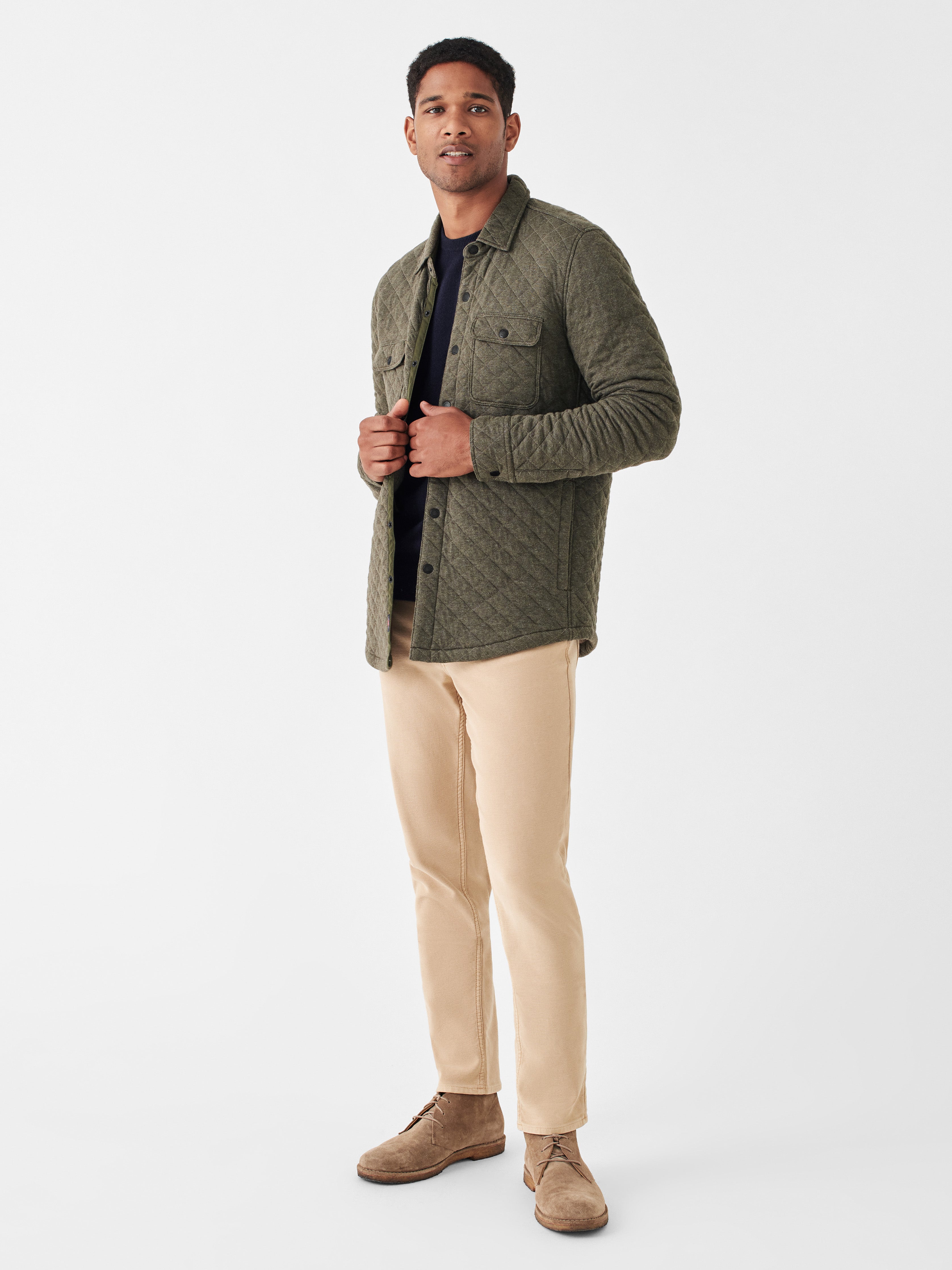 *SEPT* Epic Quilted Fleece CPO - Olive Melange