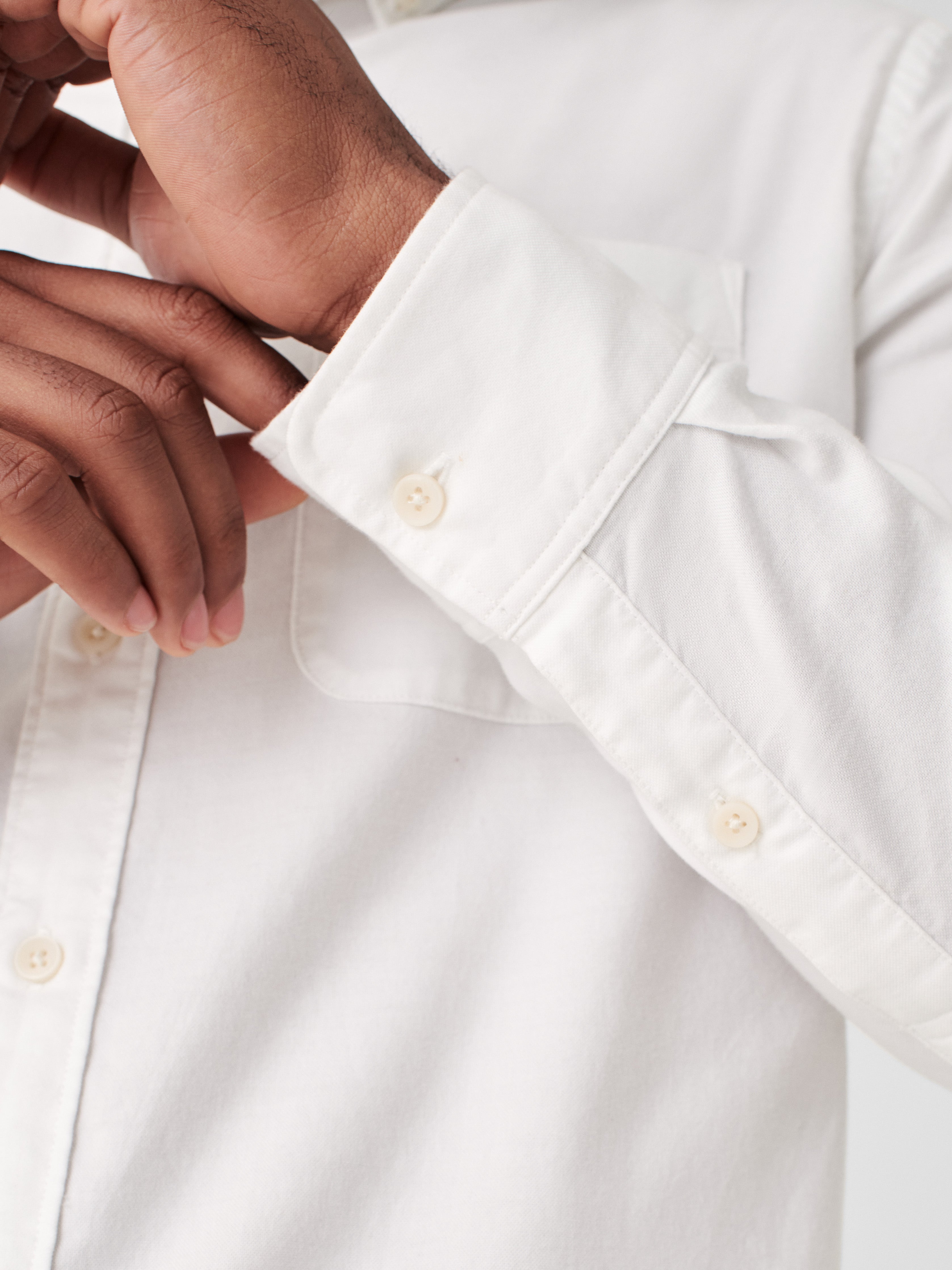 Stretch Oxford Shirt - White