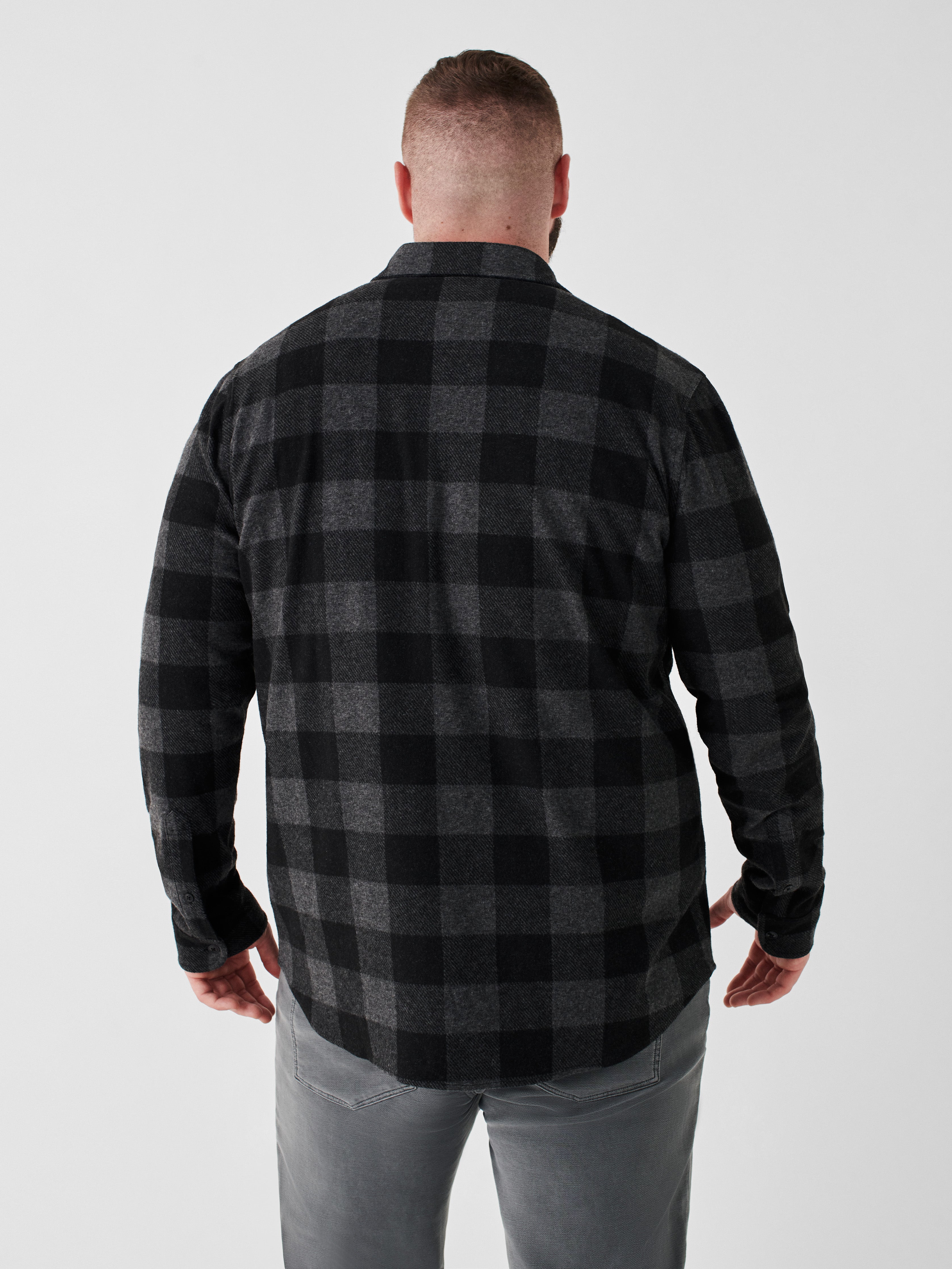 *SEPT* Legend™ Sweater Shirt - Charcoal Black Buffalo