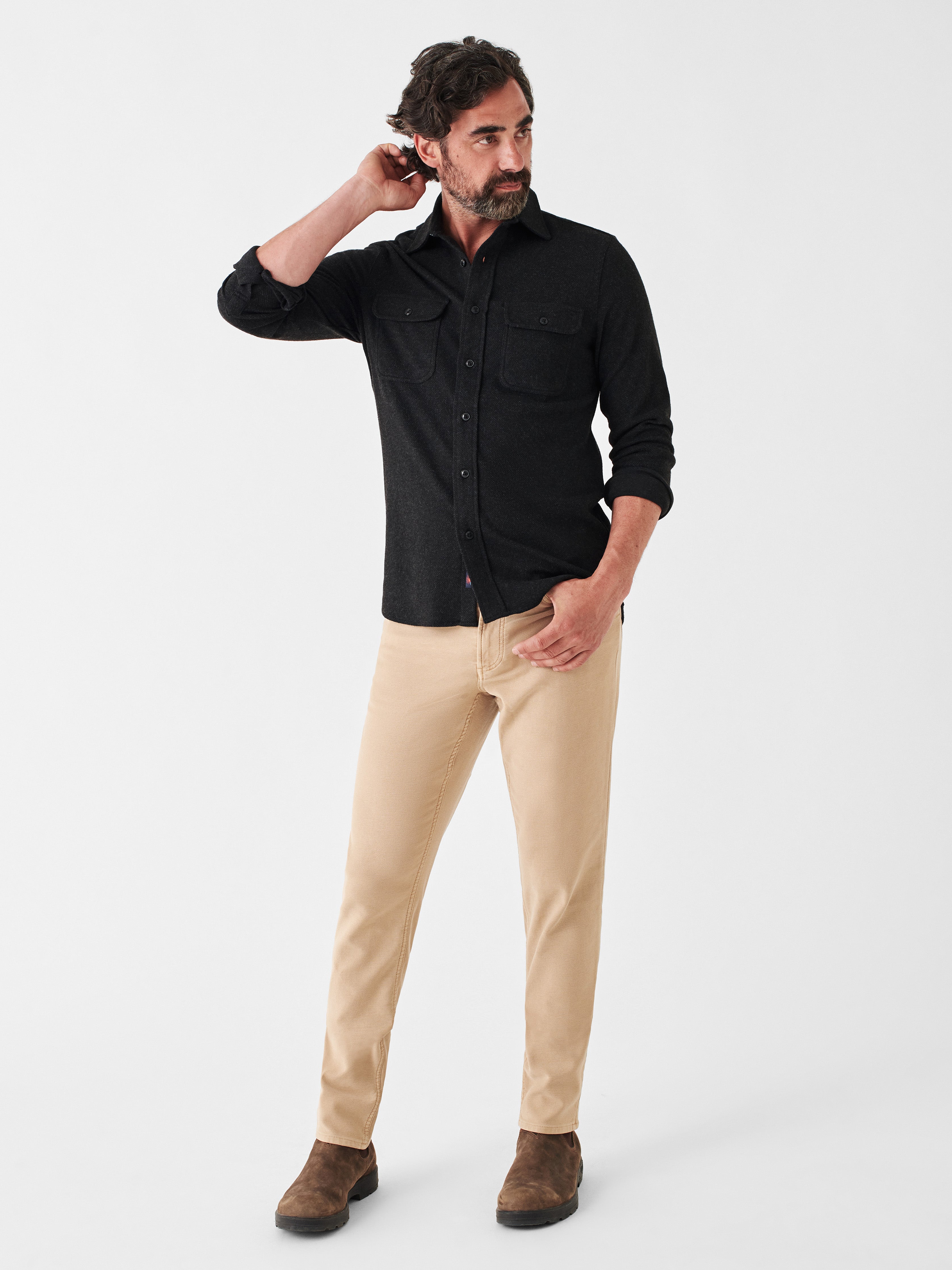 Legend™ Sweater Shirt - Heathered Black Twill