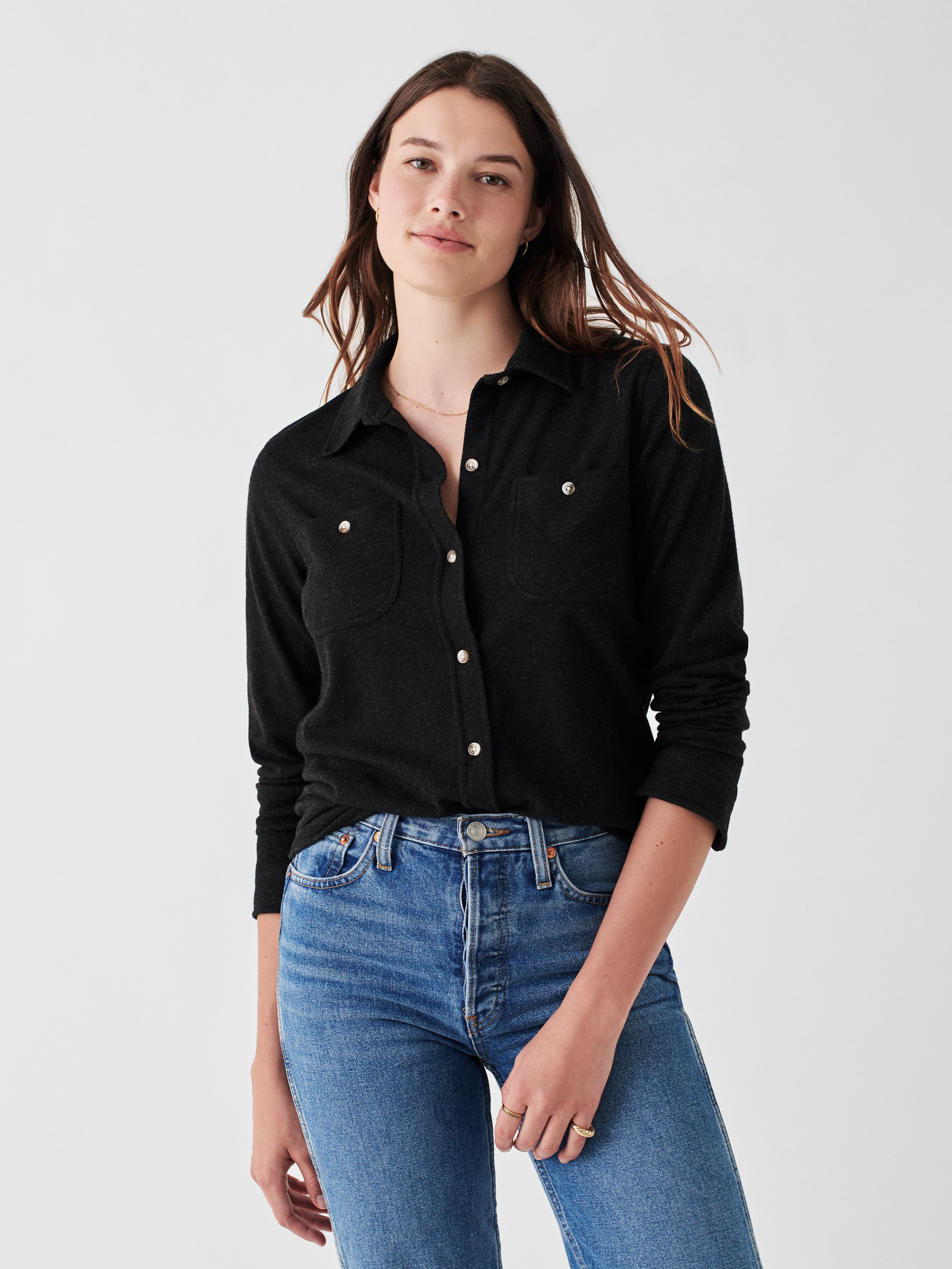 Legend™ Sweater Shirt - Heathered Black Twill