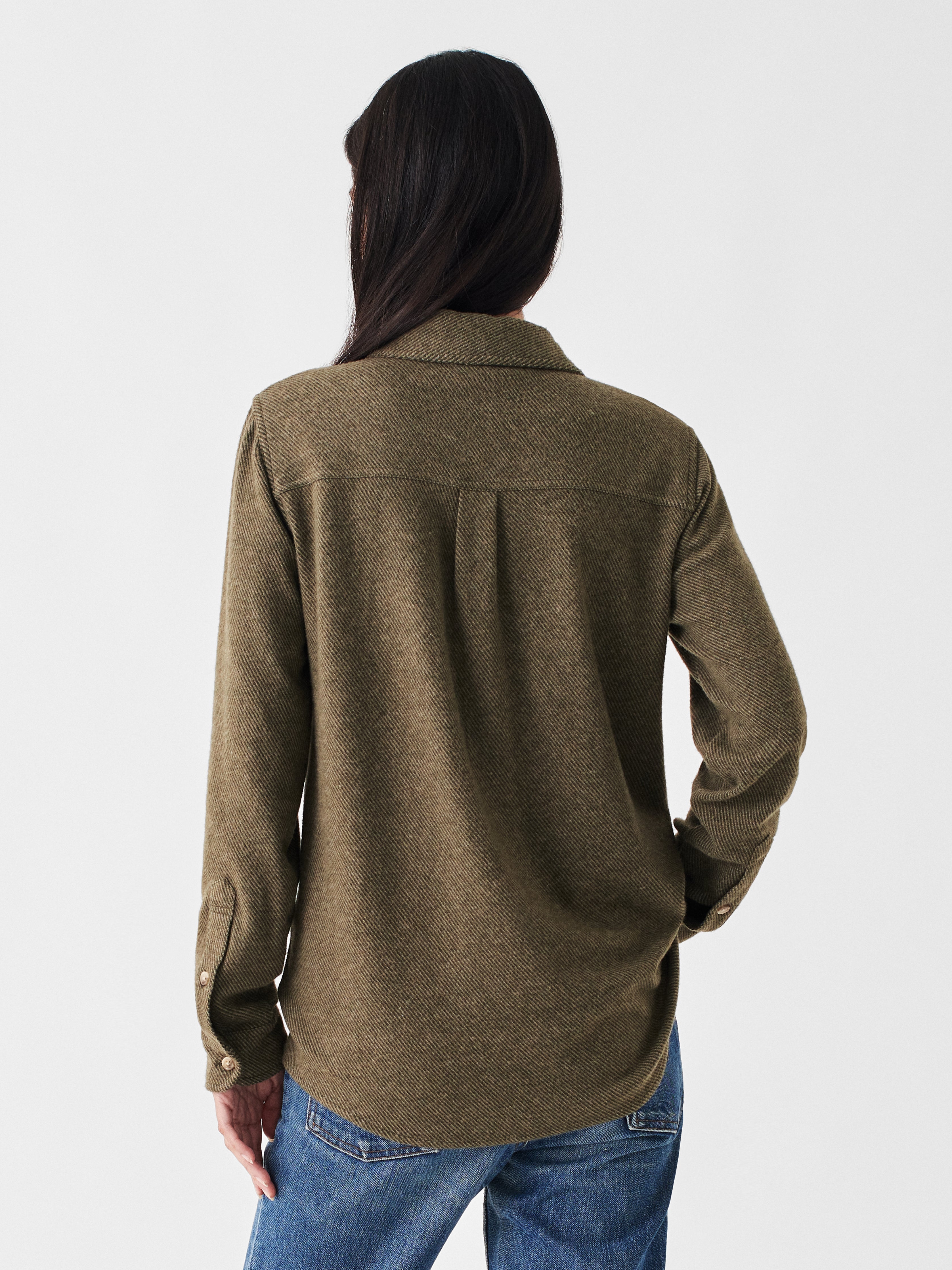 Legend™ Sweater Shirt - Olive Melange Twill
