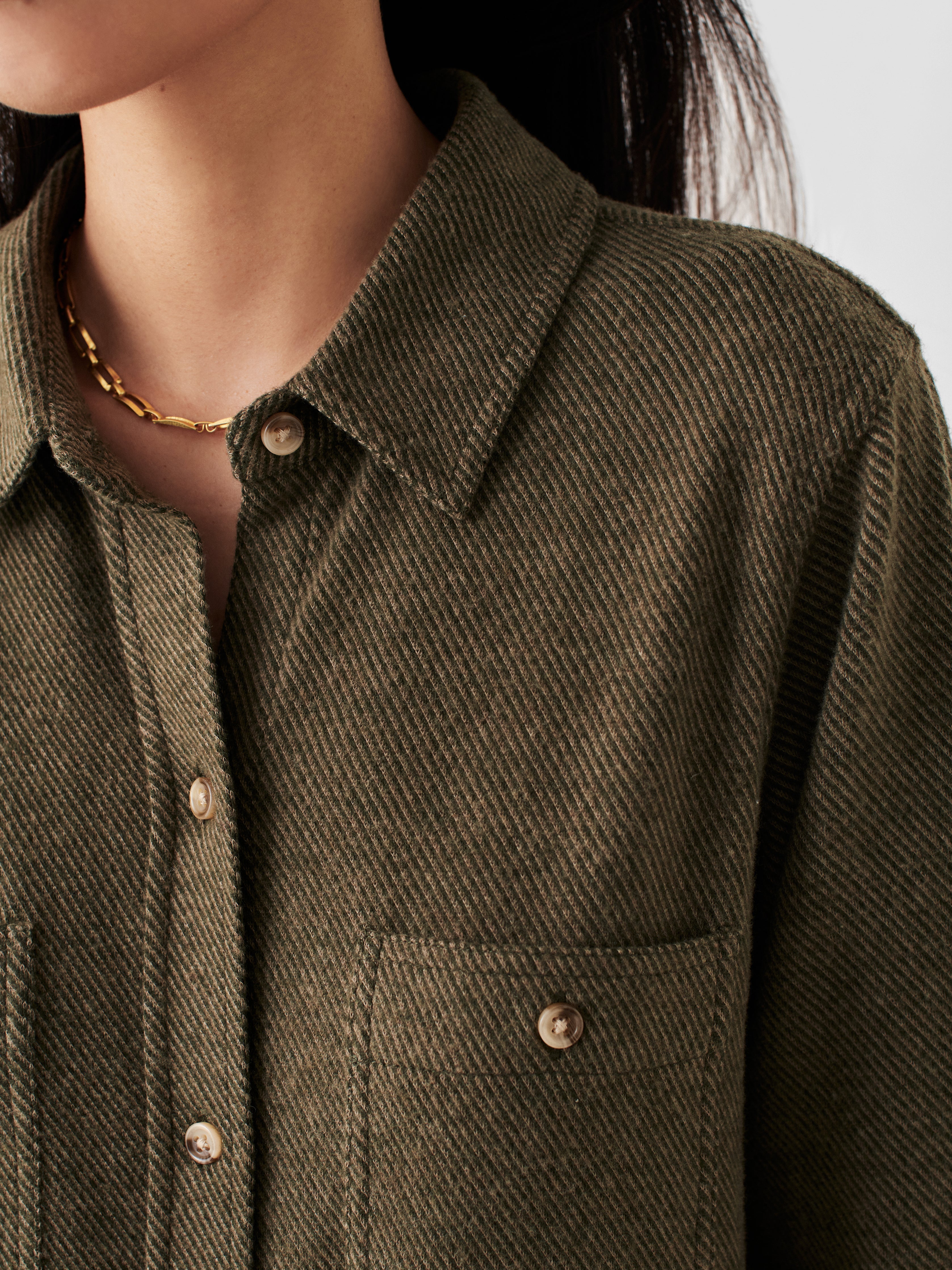 Legend™ Sweater Shirt - Olive Melange Twill