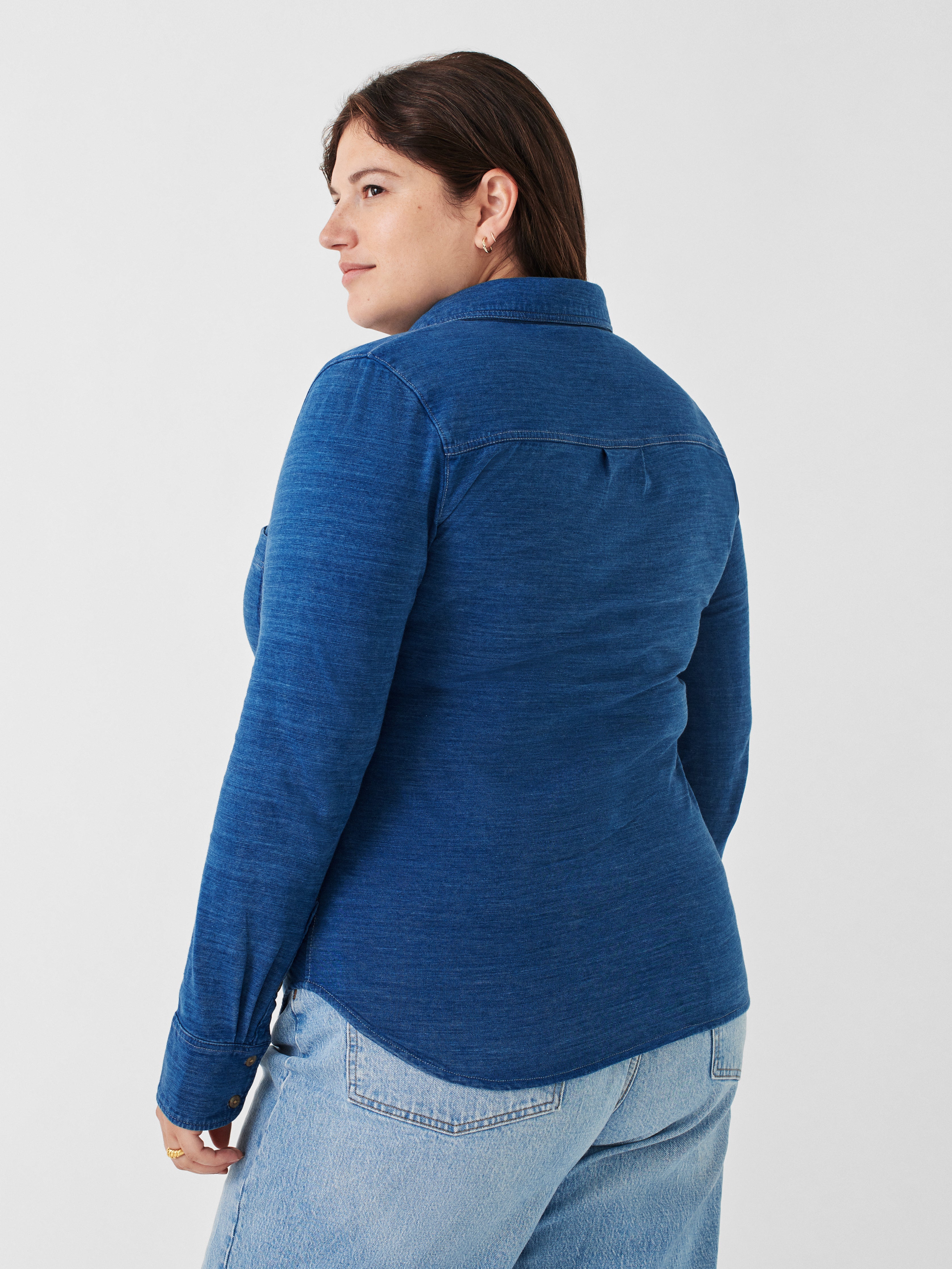 Sunwashed Knit Shirt - Medium Indigo Wash