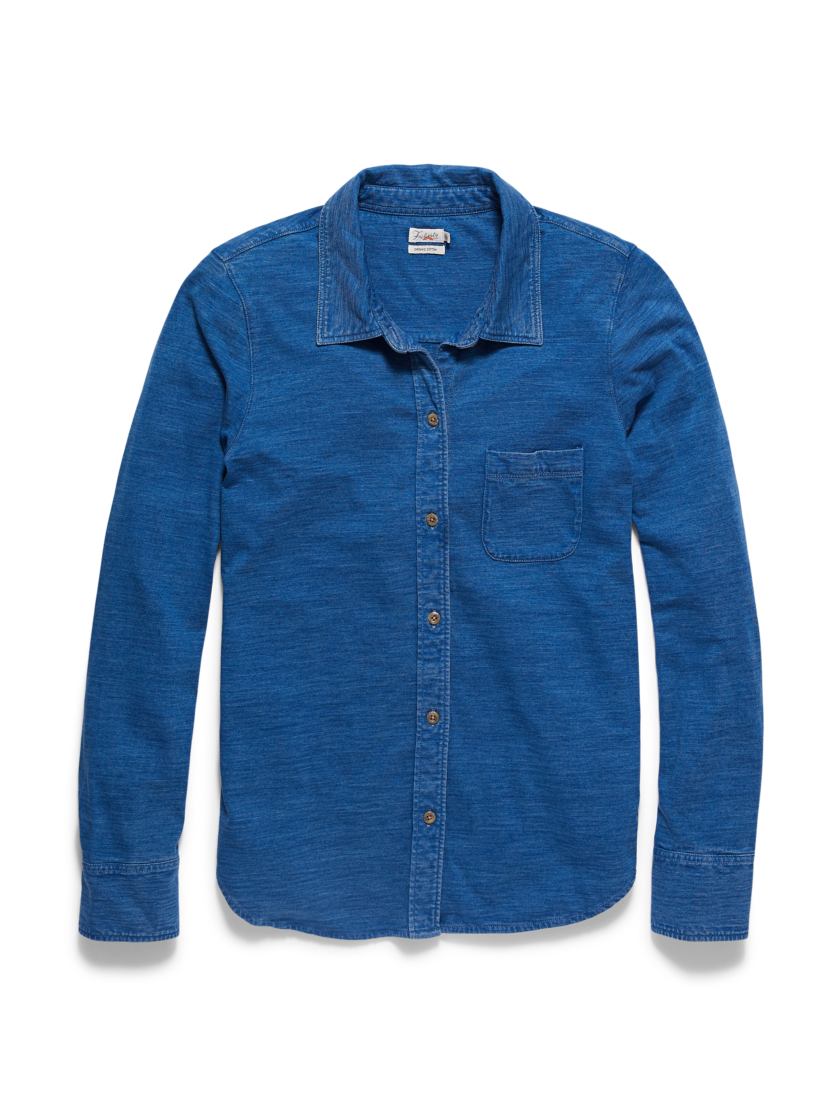 Sunwashed Knit Shirt - Medium Indigo Wash
