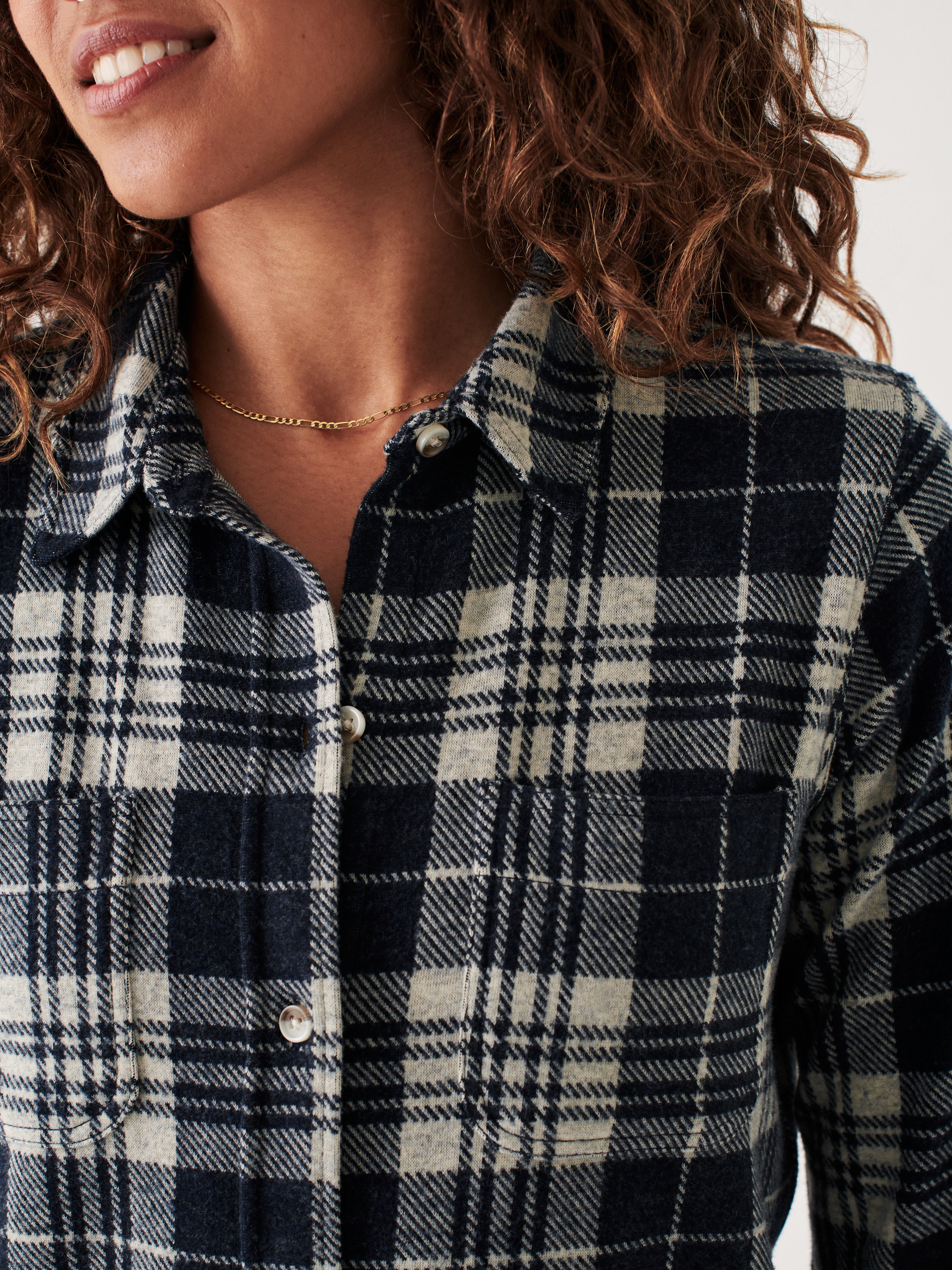 Legend™ Sweater Shirt - Navy Plaid
