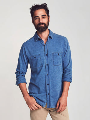 Sunwashed Knit Shirt - Medium Indigo Wash
