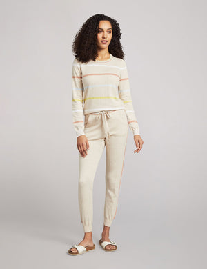Surf Sweater Jogger - Oat Stripe