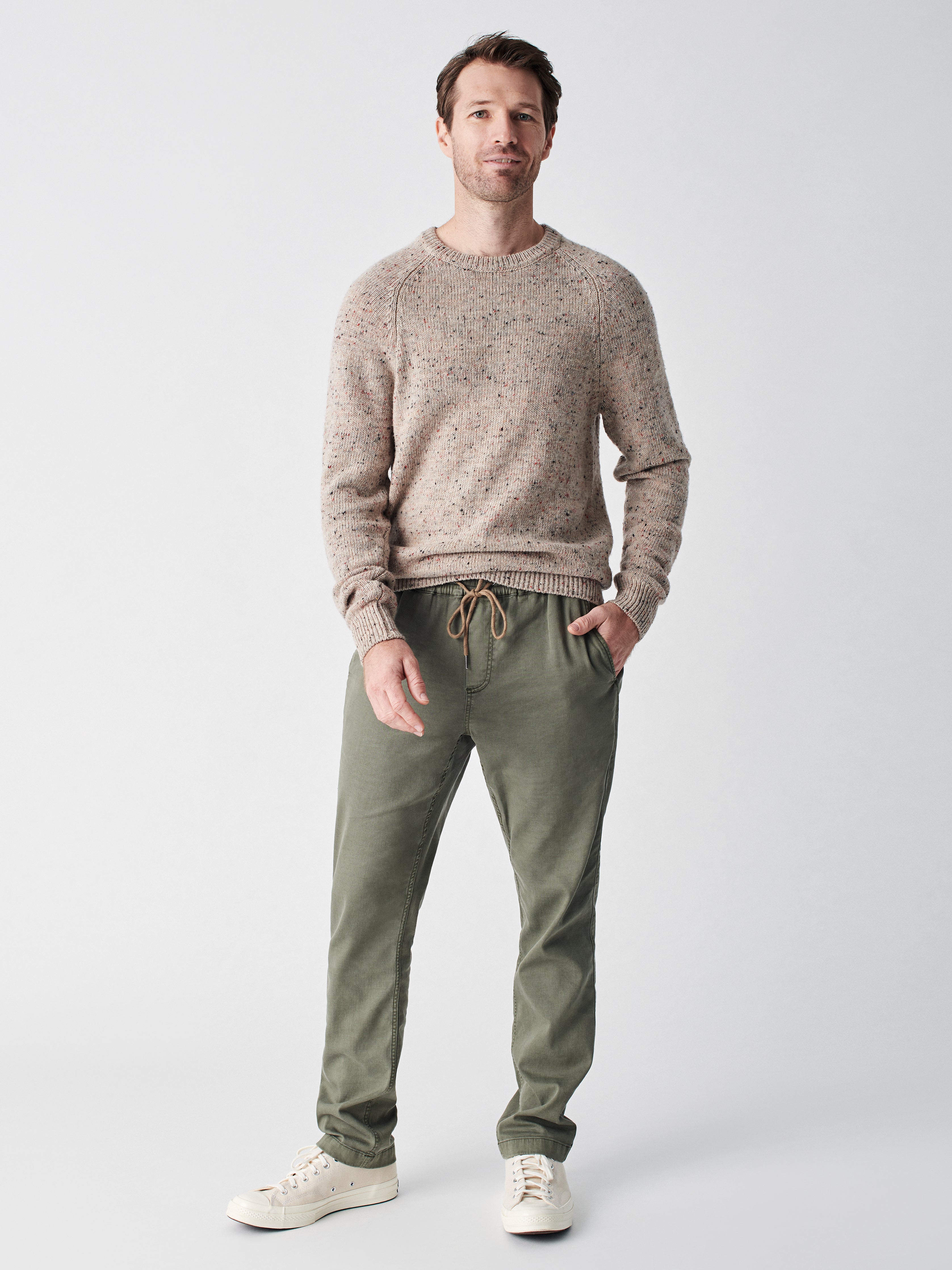 Donegal Wool Crew - Oat Marl