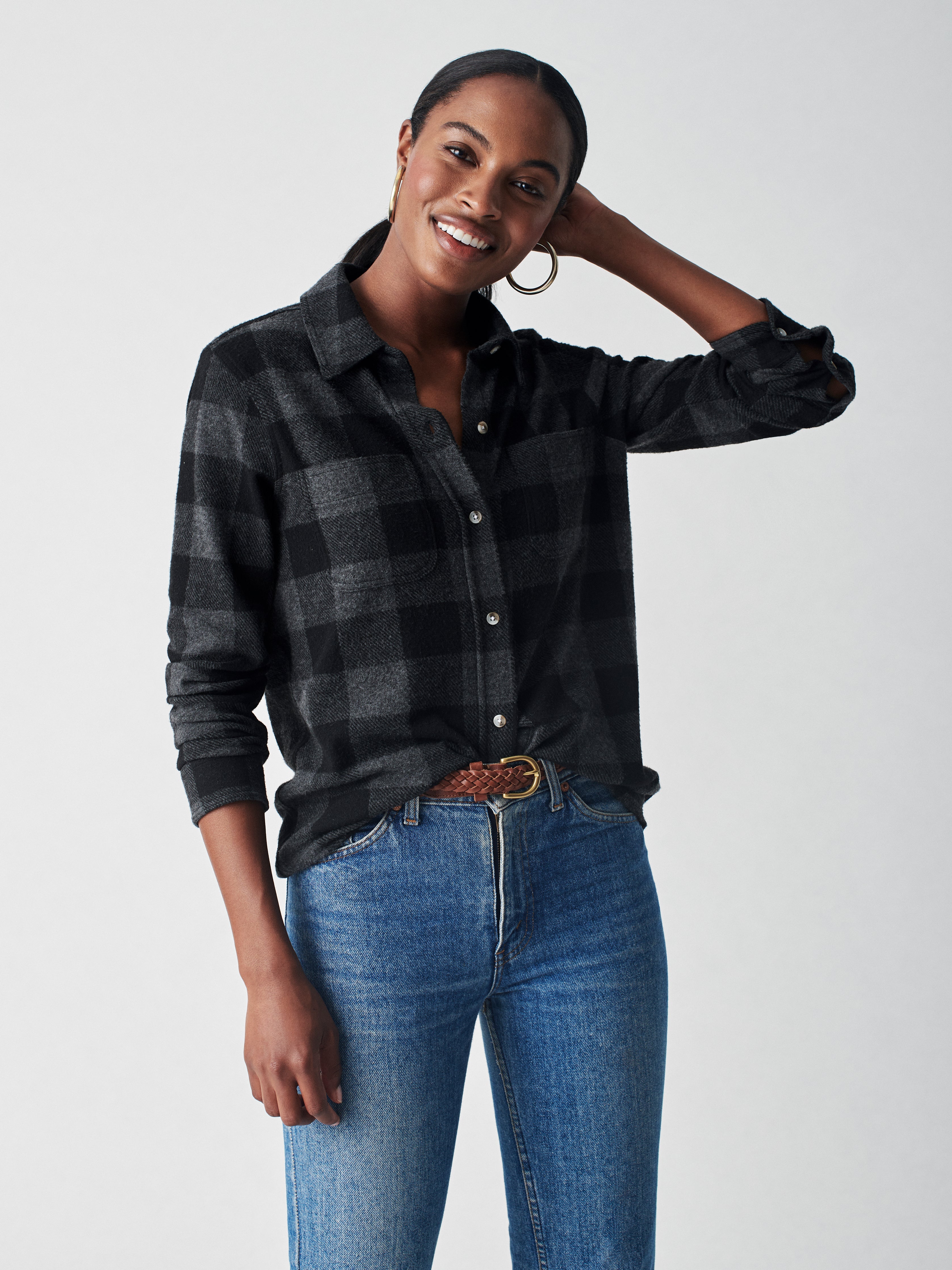 Legend™ Sweater Shirt - Charcoal Black Buffalo