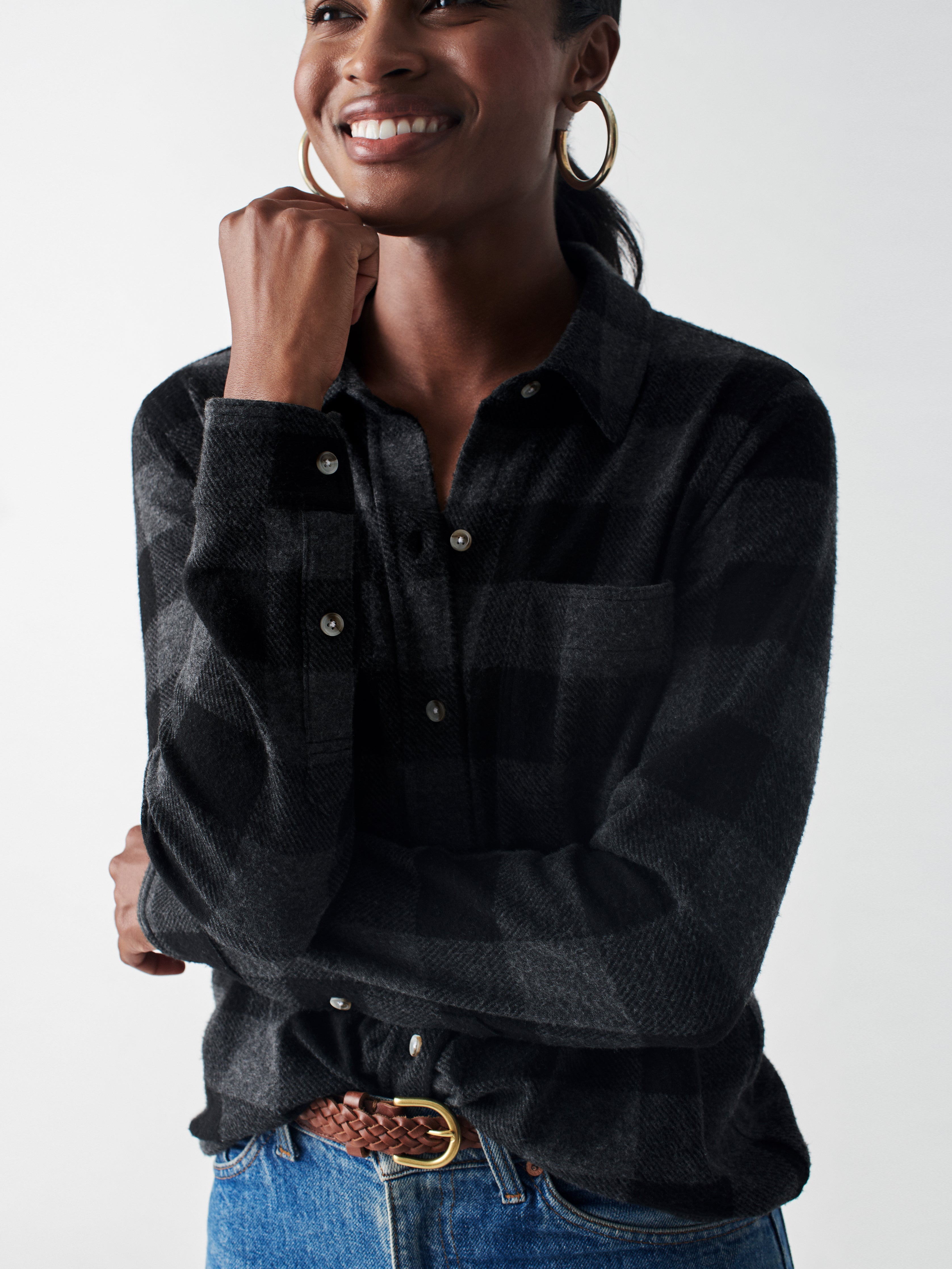Legend™ Sweater Shirt - Charcoal Black Buffalo