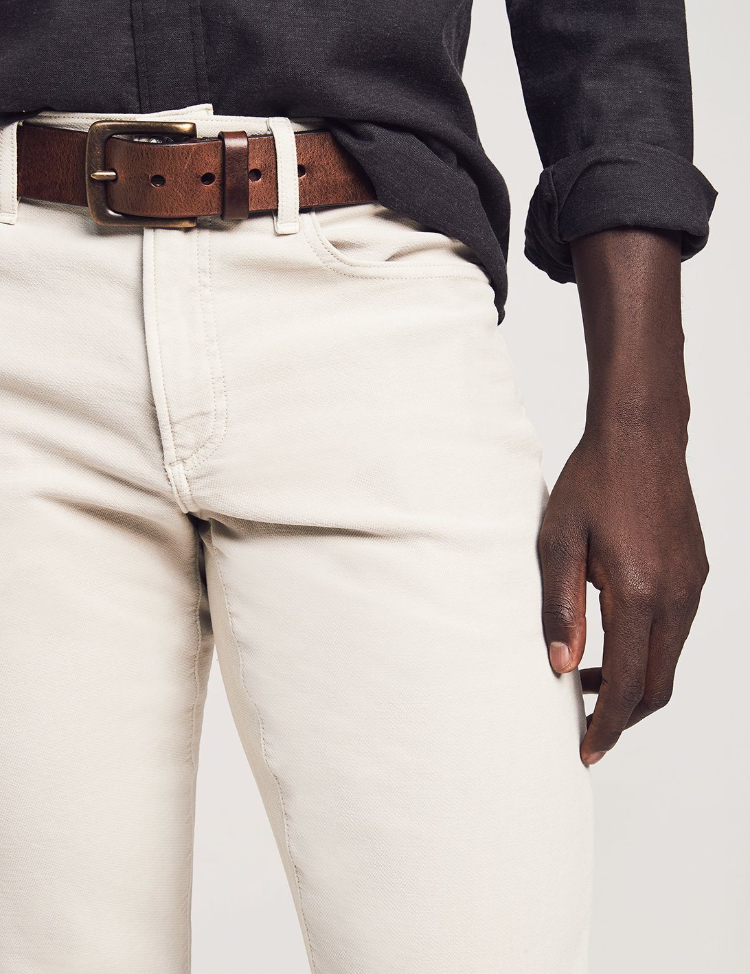 Stretch Terry 5-Pocket Pant - Stone