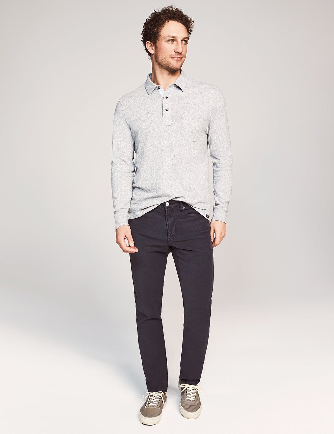 Stretch Terry 5-Pocket Pant - Navy