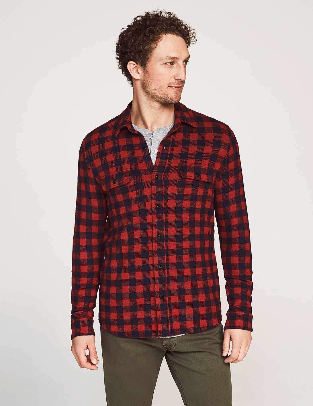 Red Navy Check
