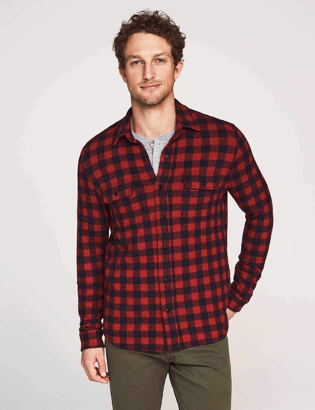 Red Navy Check