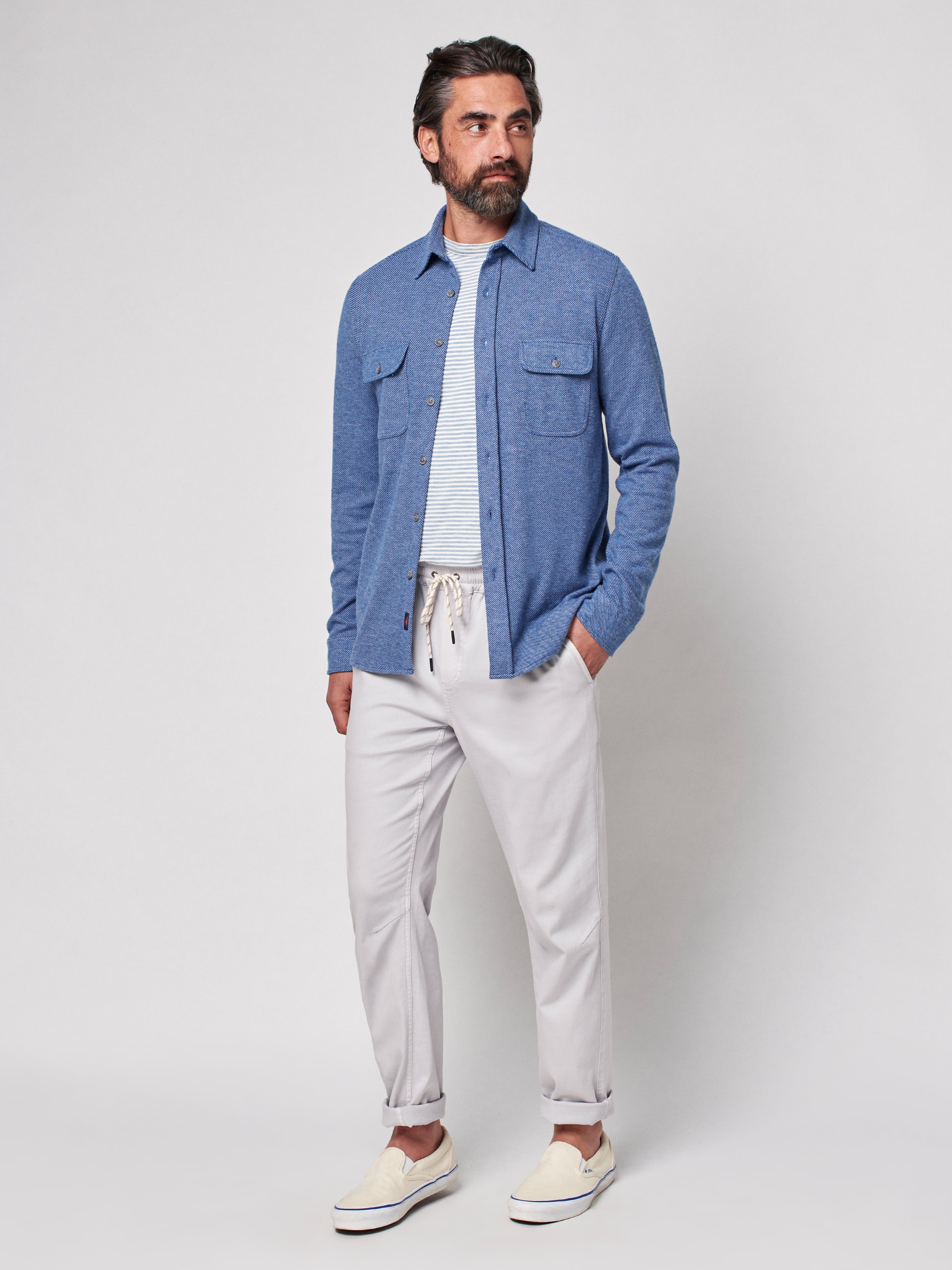 Legend™ Sweater Shirt - Washed Blue Twill