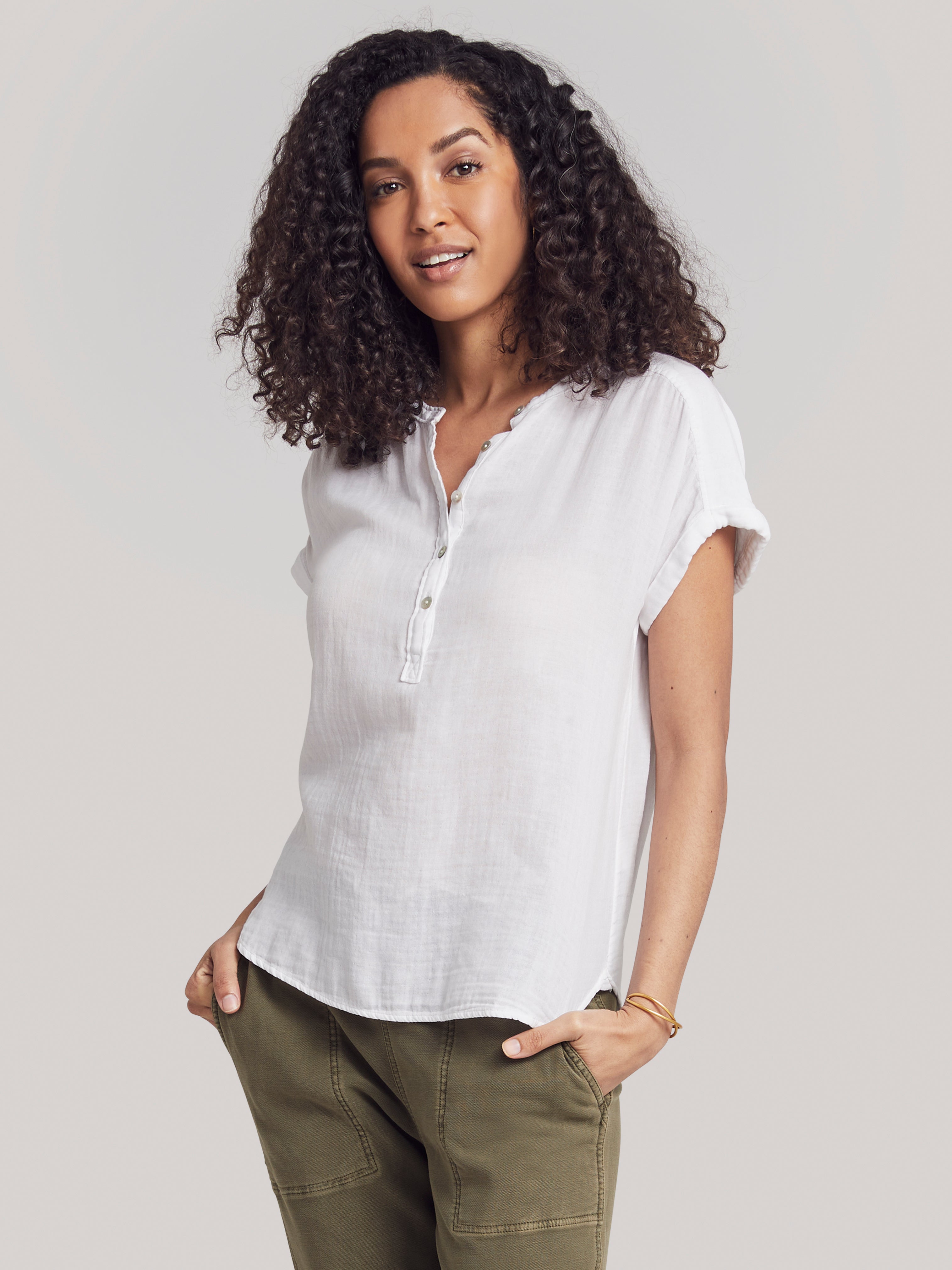 Dream Cotton Gauze Desmond Top - White *Now live w 7 variants*