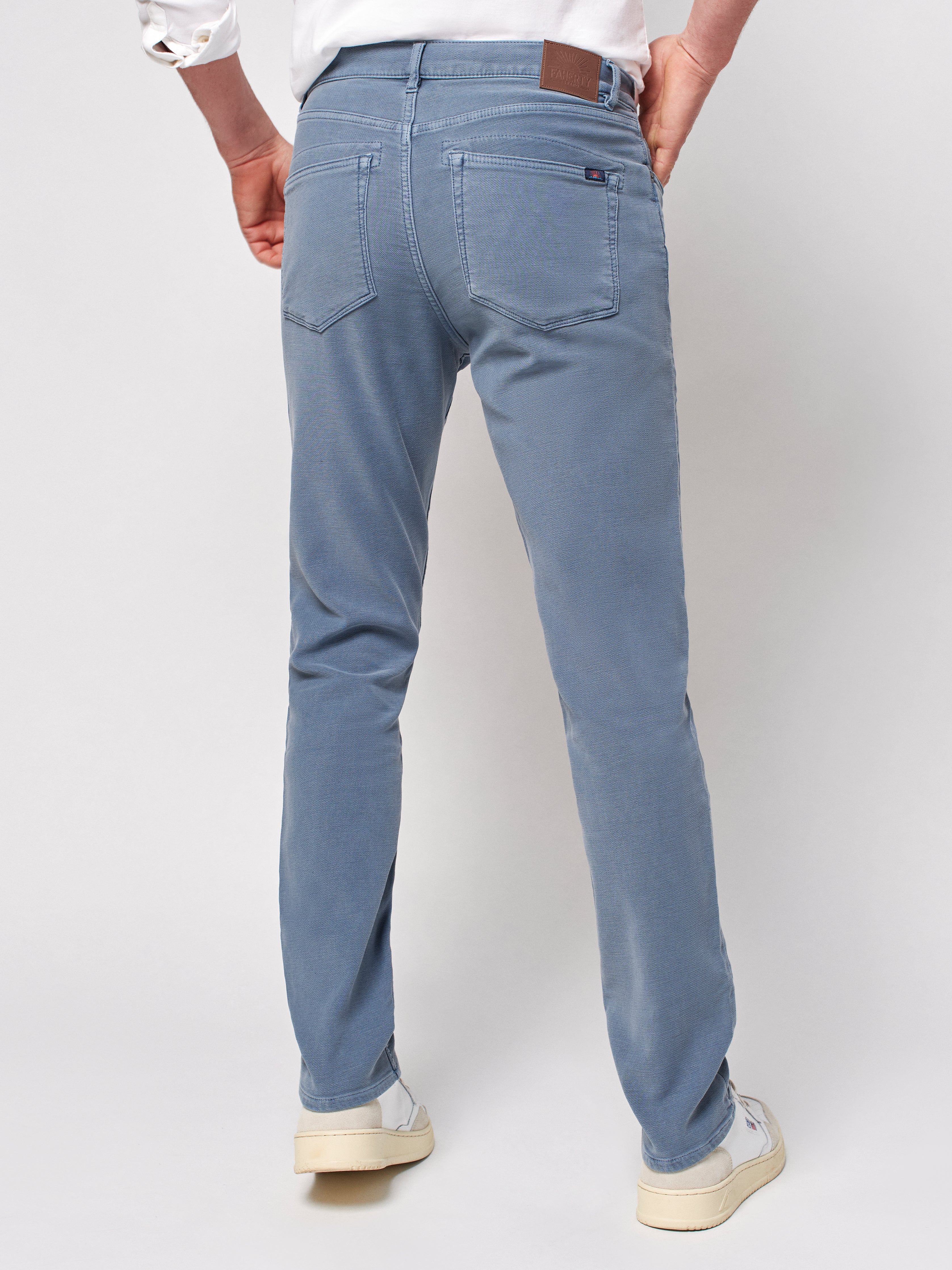 Stretch Terry 5-Pocket (32" Inseam) - Faded Ocean