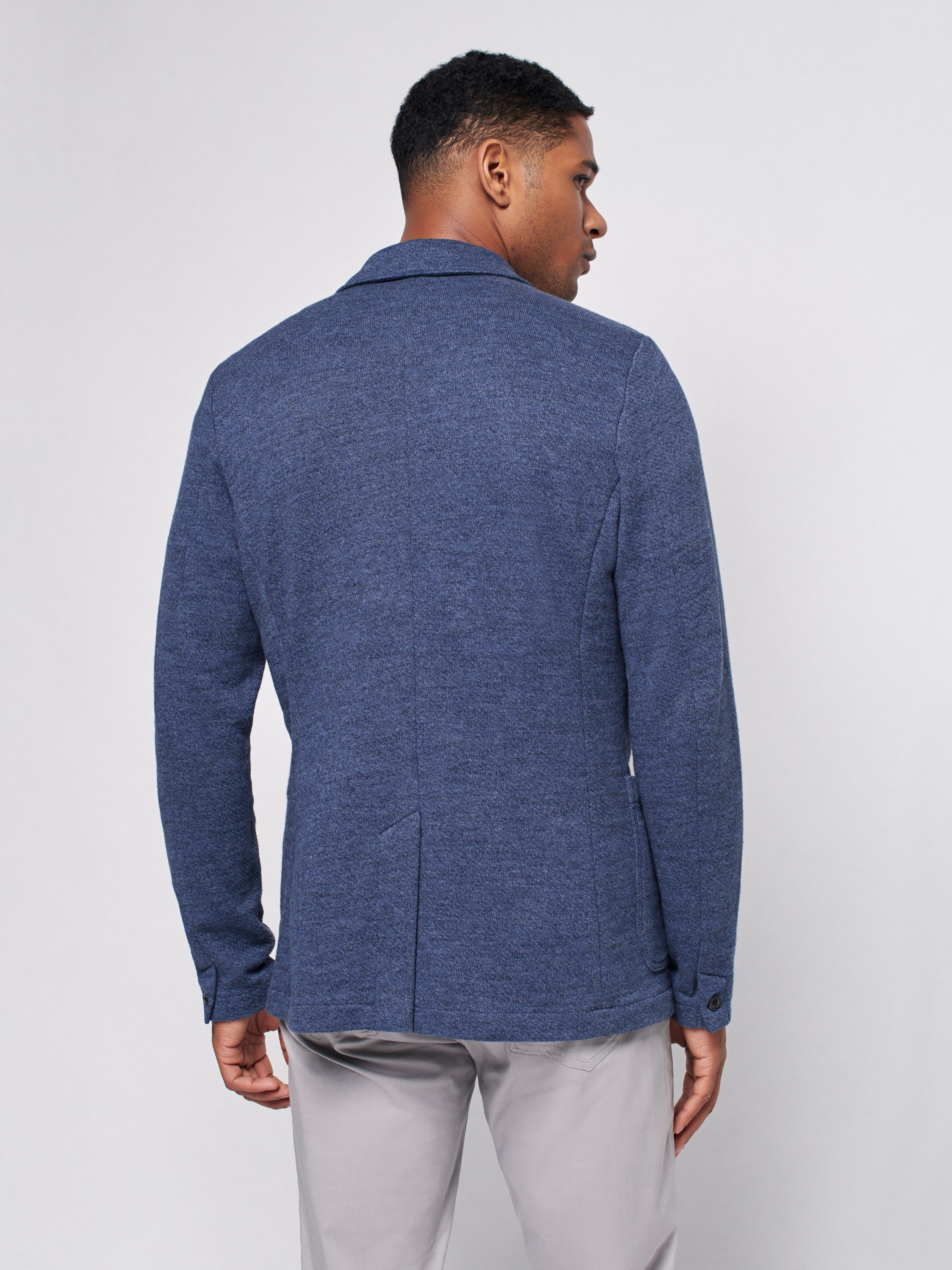 Inlet Knit Blazer - Deep Navy Melange