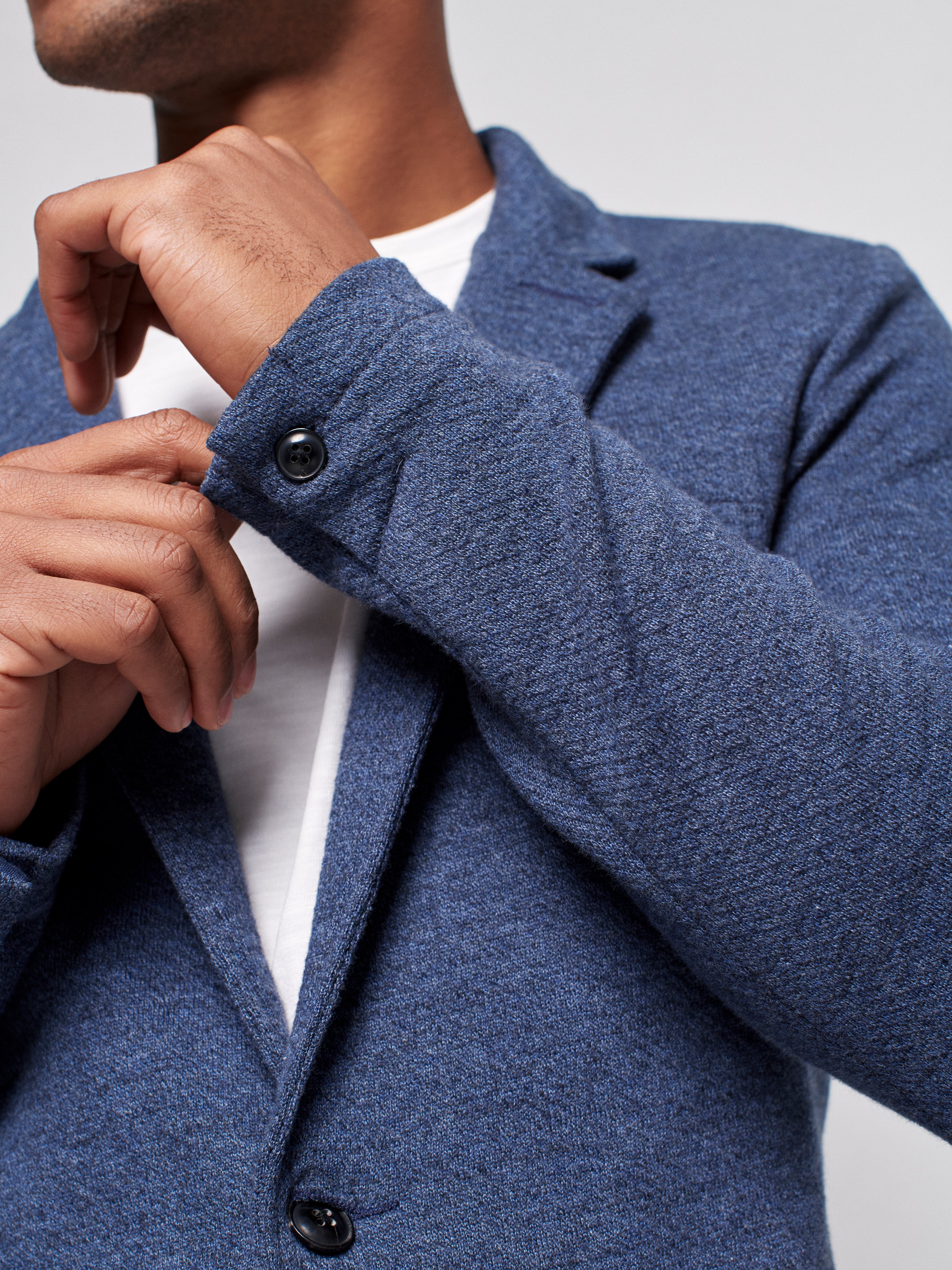 Inlet Knit Blazer - Deep Navy Melange