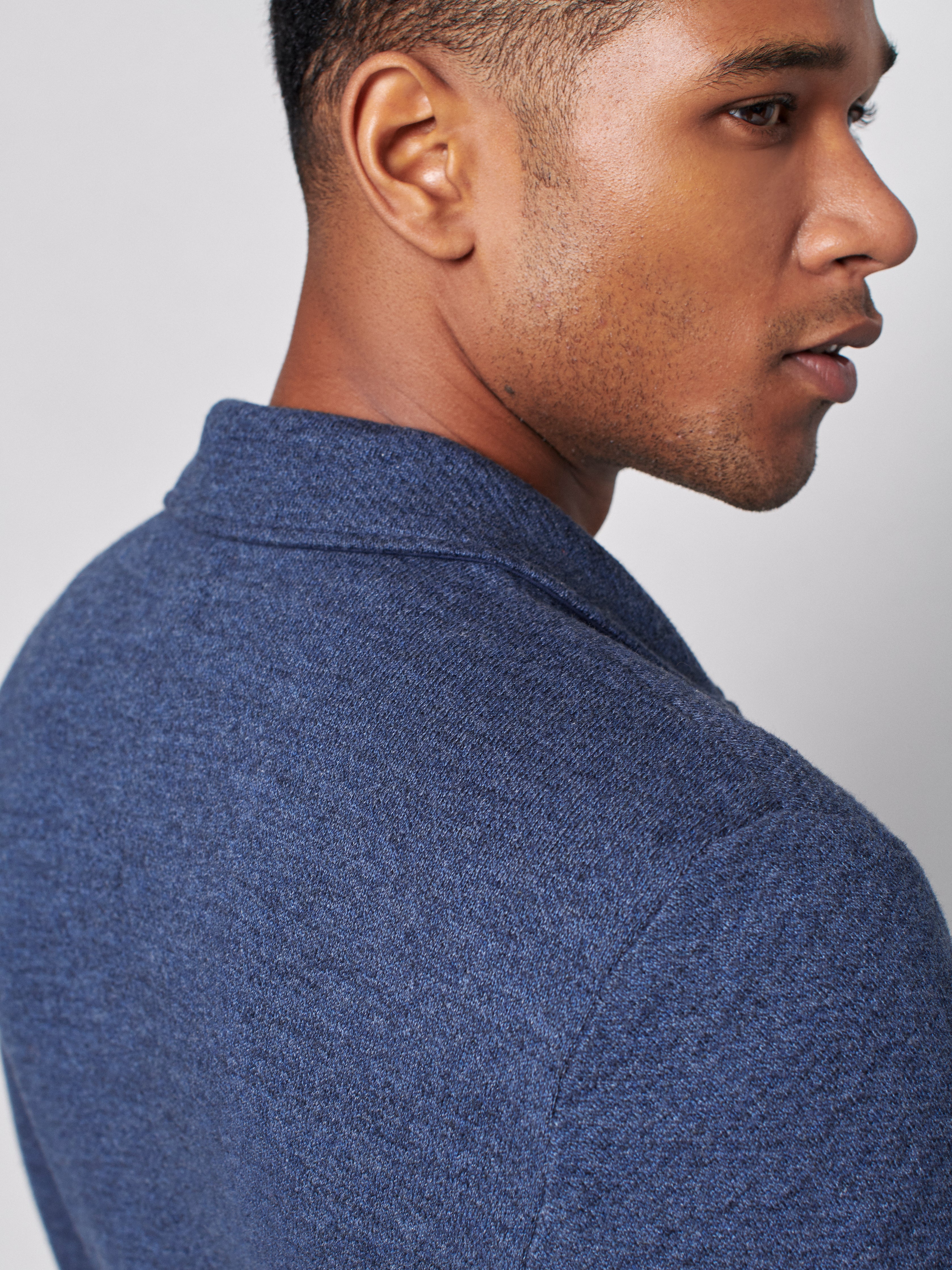 Inlet Knit Blazer - Deep Navy Melange