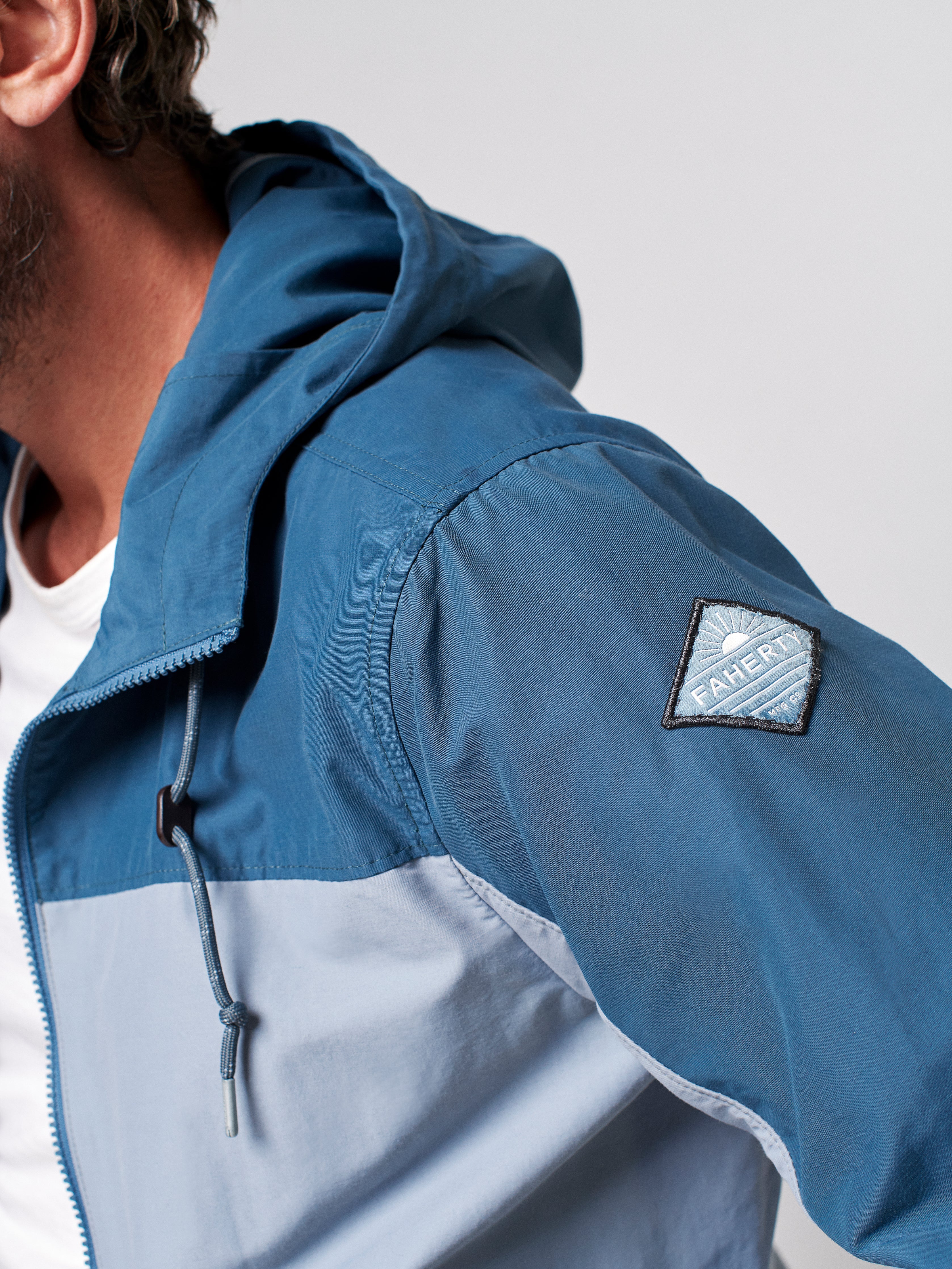 Rain Anorak - Blue Water/Grey Smoke