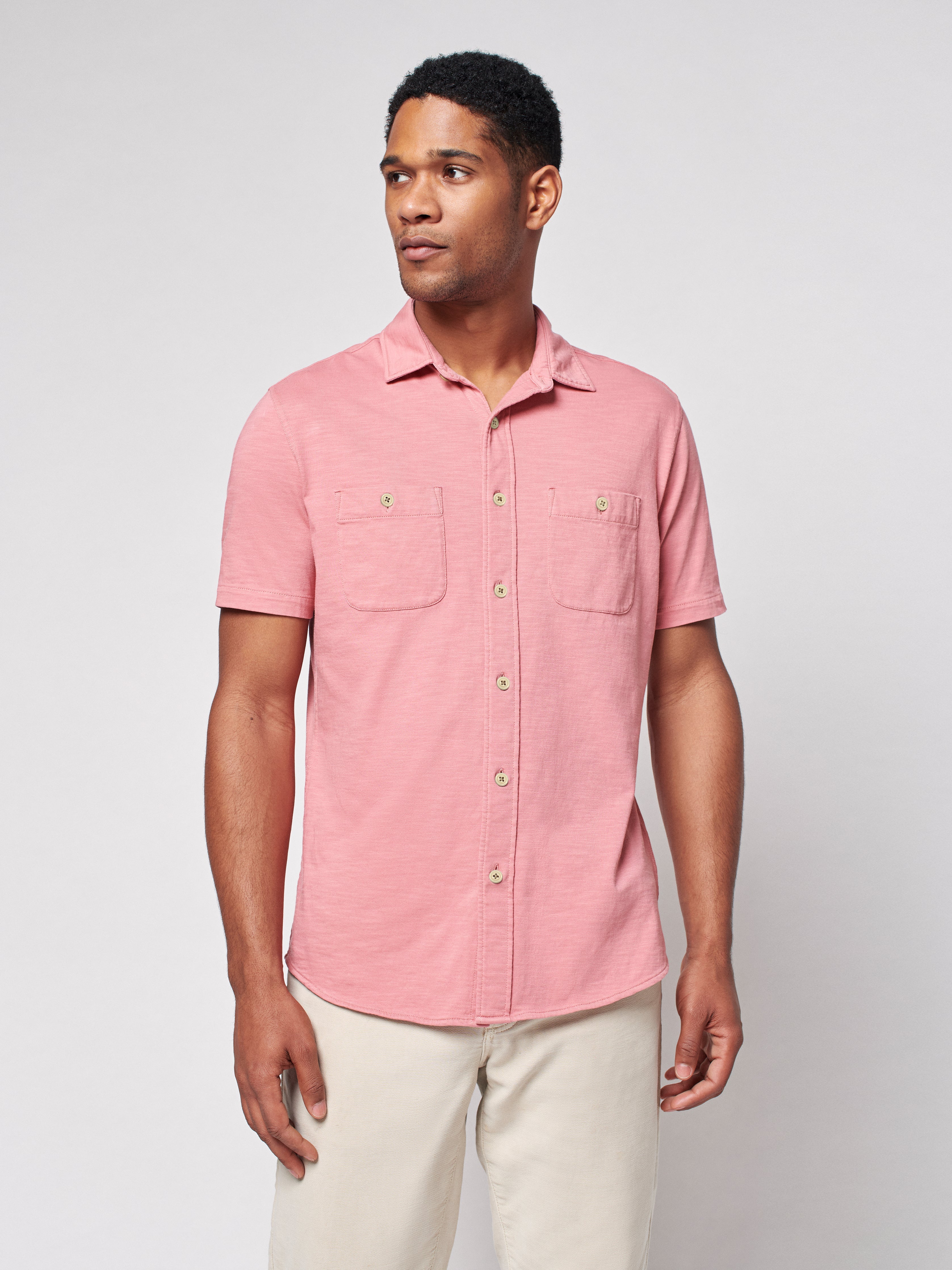 Short-Sleeve Knit Seasons Shirt - Faded Flag