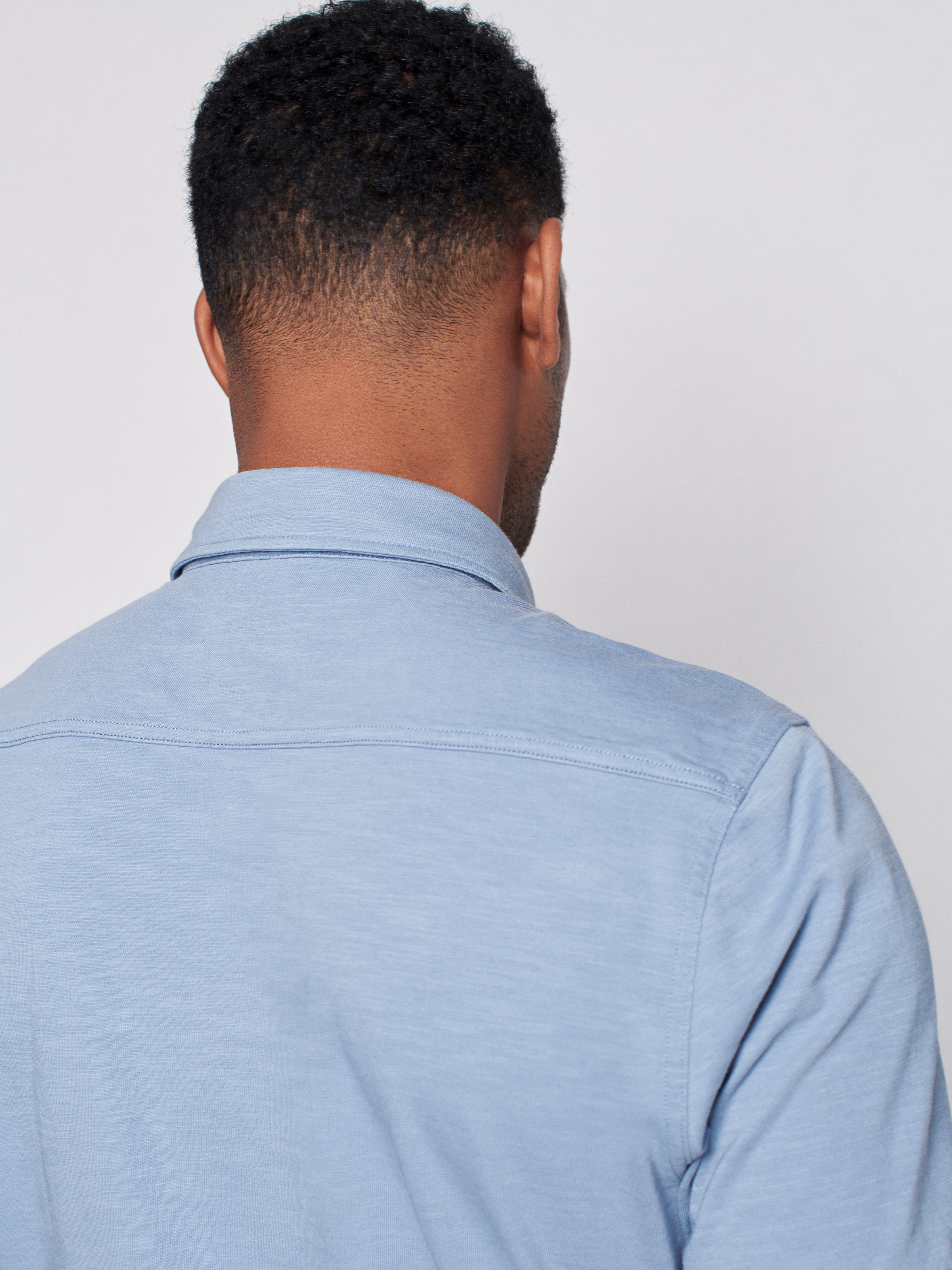 Short-Sleeve Knit Seasons Shirt - Mariner Blue