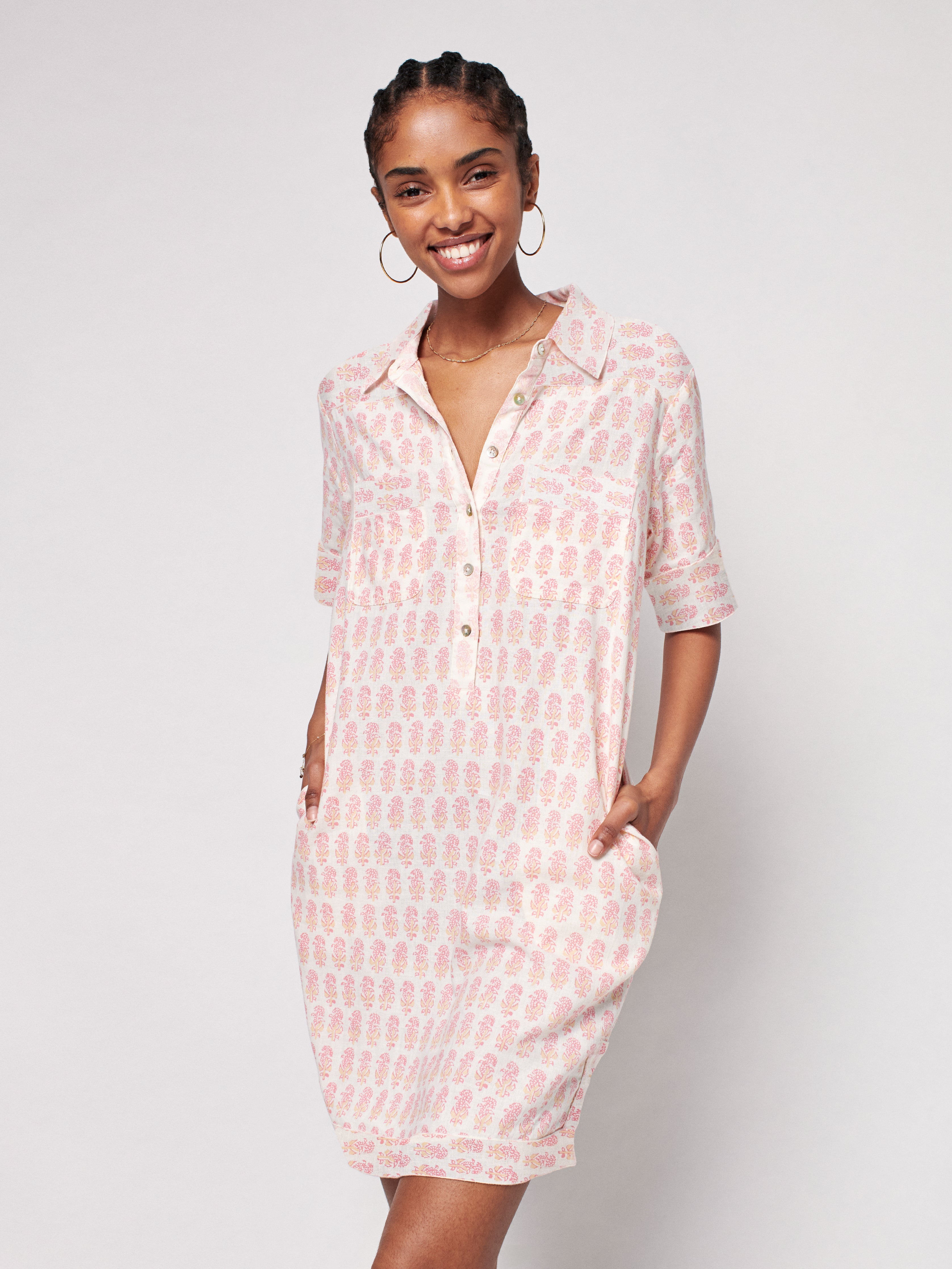 Rae Dress - Pink Taj Floral