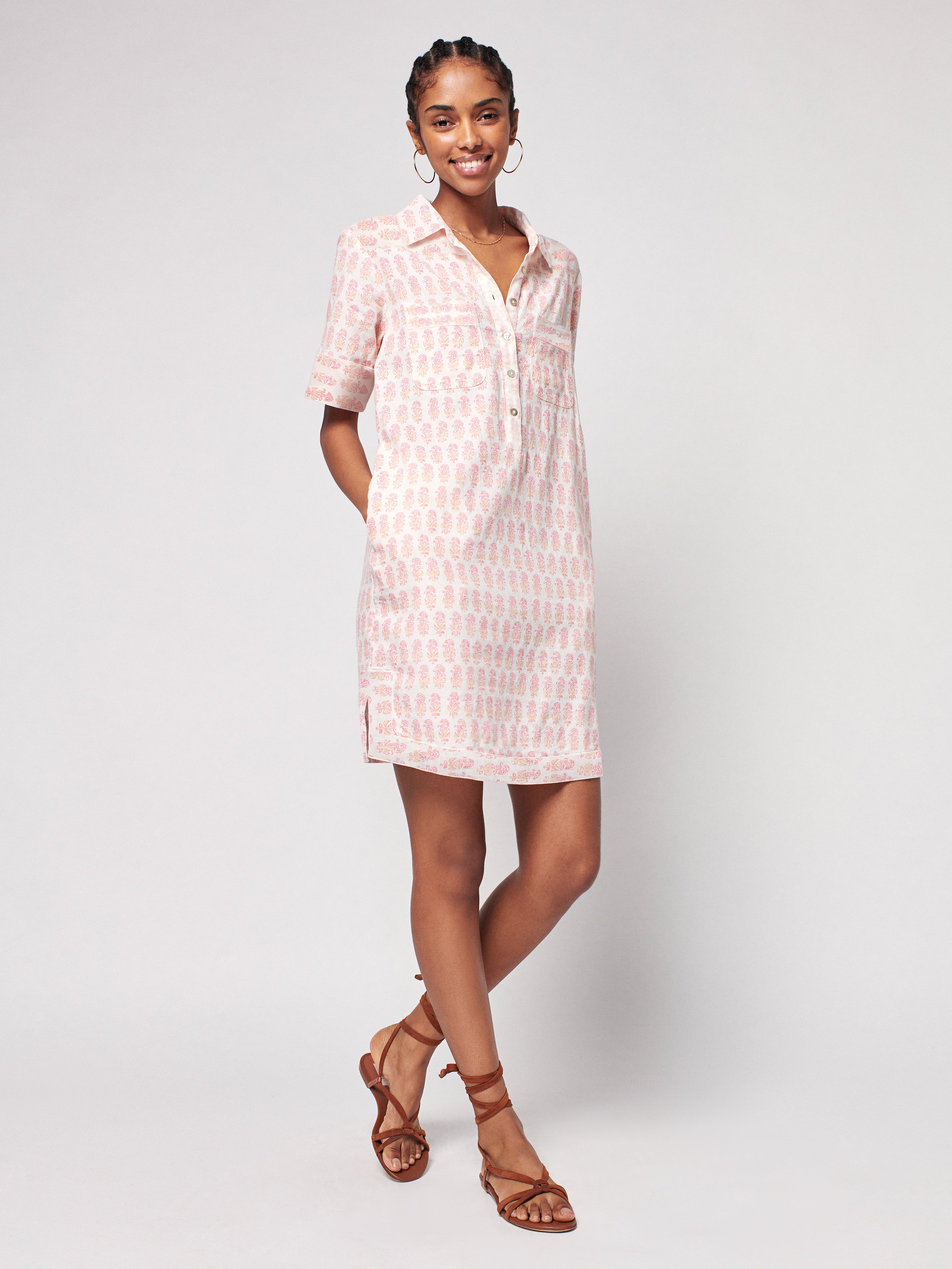 Rae Dress - Pink Taj Floral