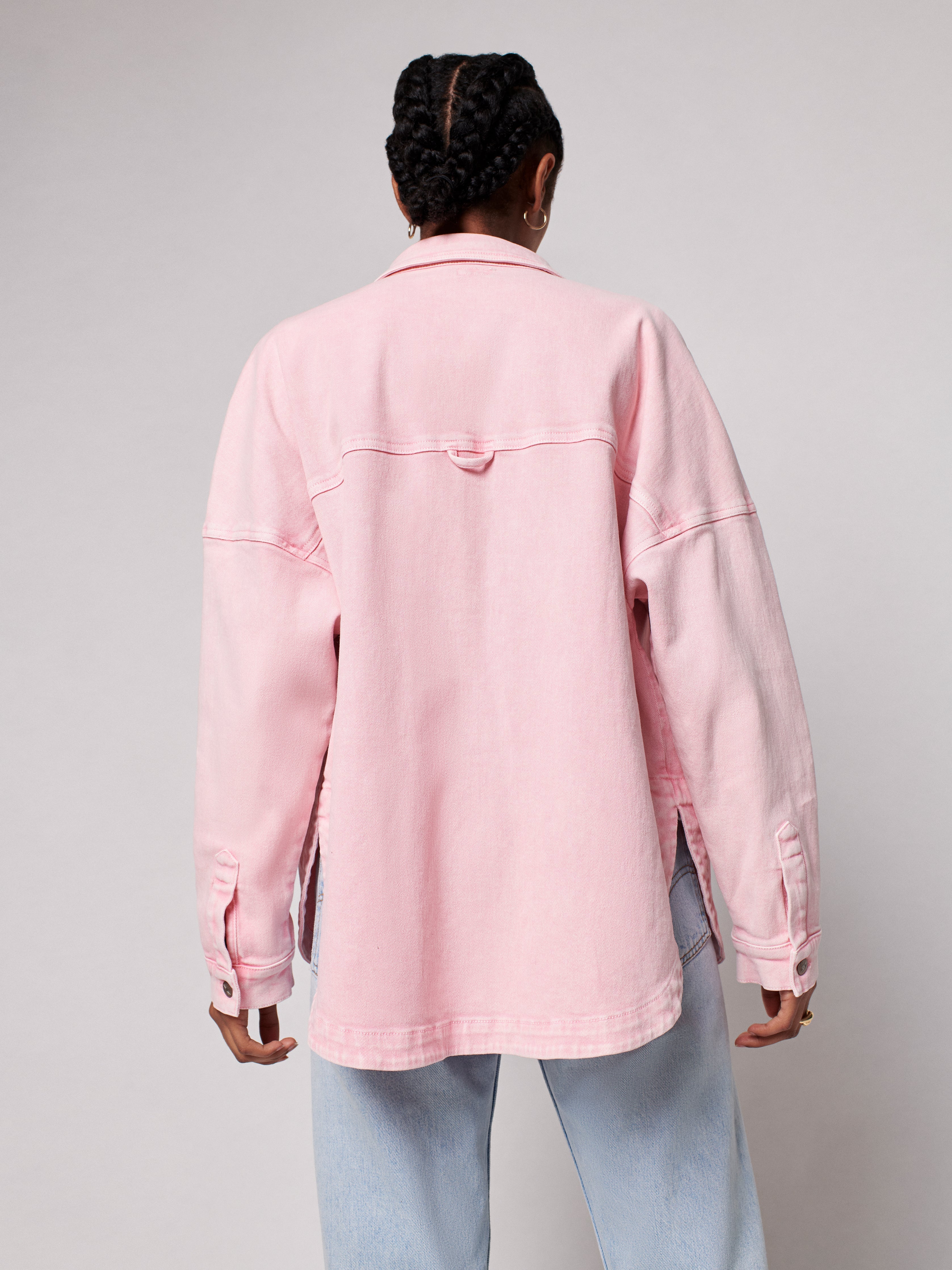 Sunwashed Overshirt - Pop Pink