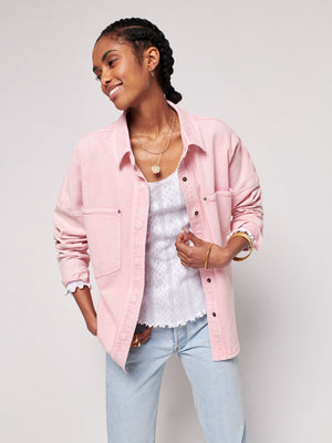 Sunwashed Overshirt - Pop Pink