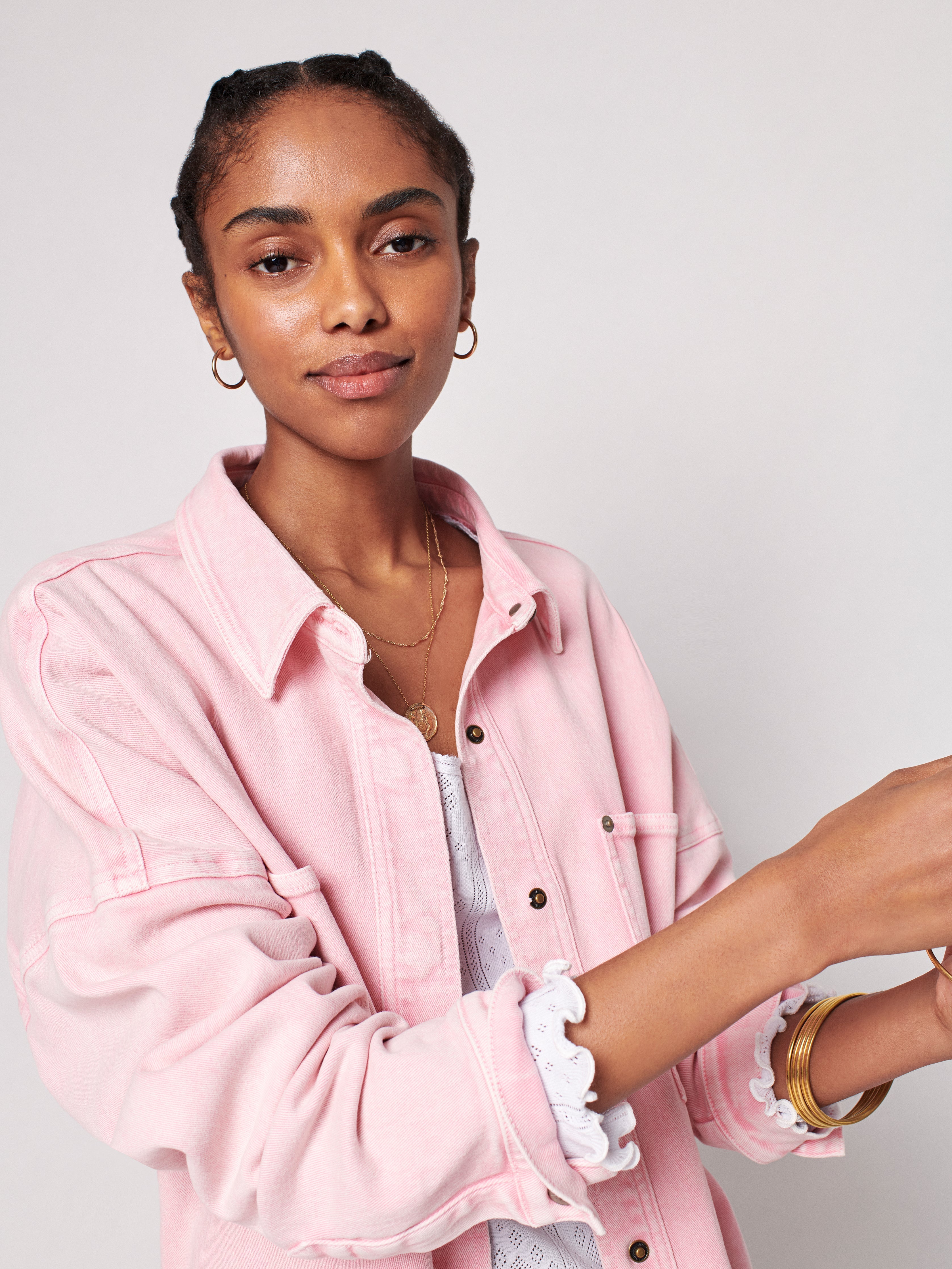 Sunwashed Overshirt - Pop Pink