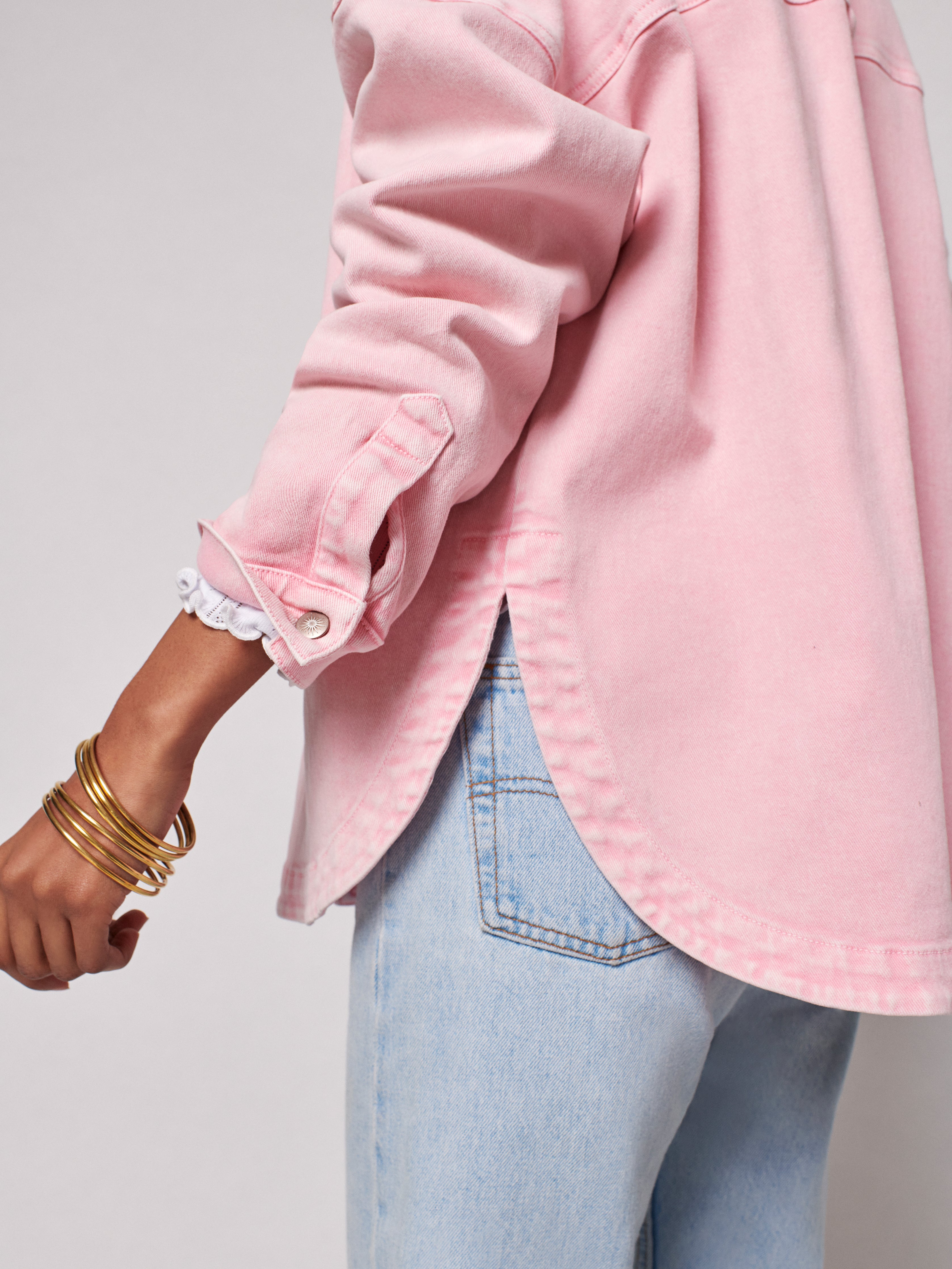 Sunwashed Overshirt - Pop Pink