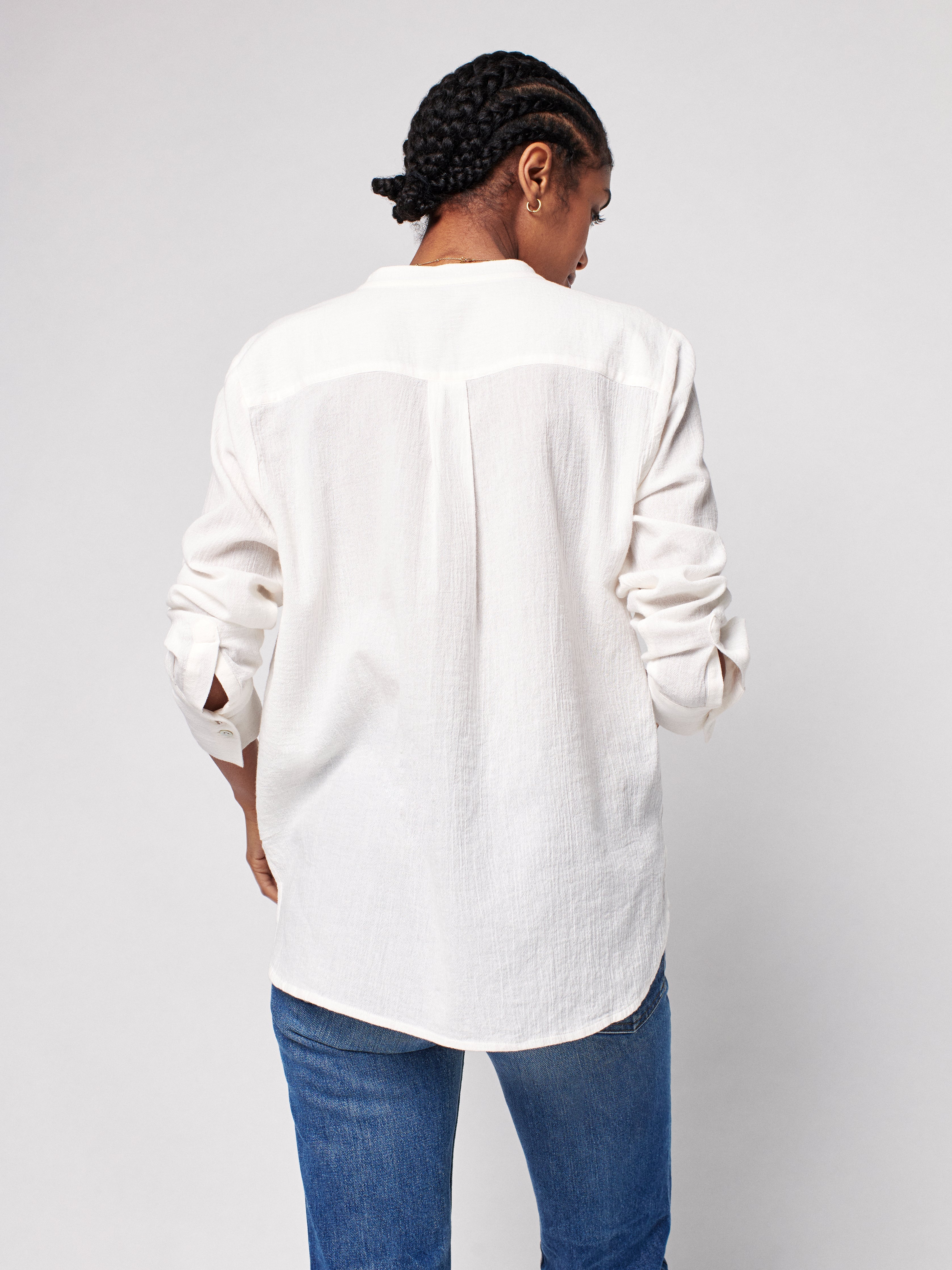 Dream Cotton Gauze Oasis Shirt - White